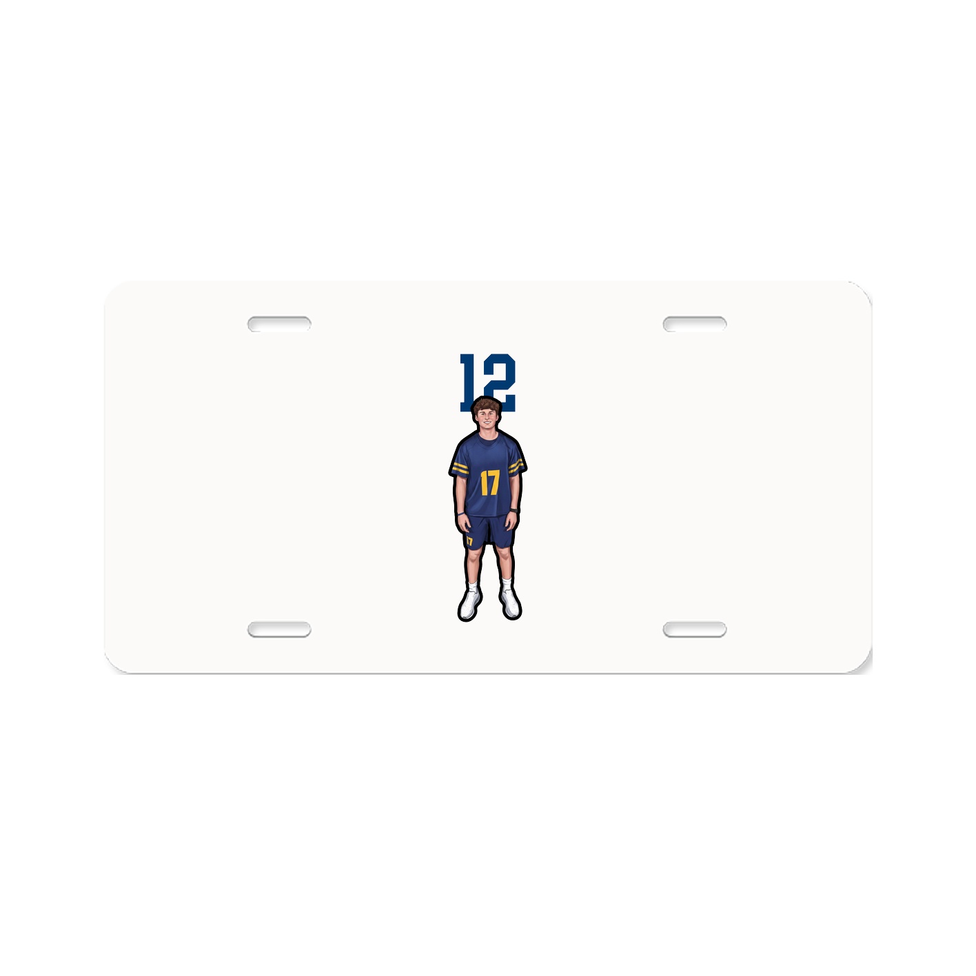 License Plate — Number Top in Classic