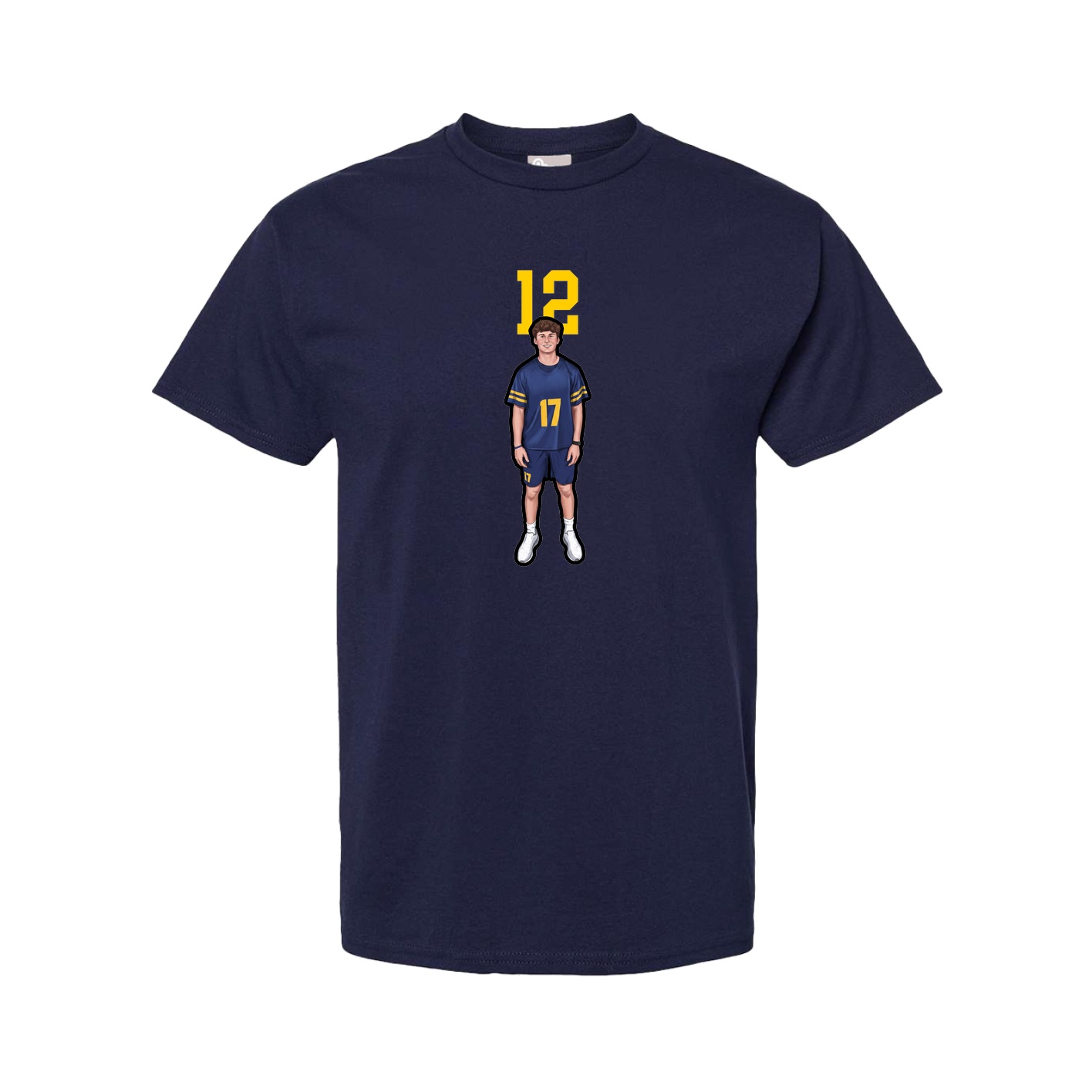 Youth Tee — Number Top in Navy
