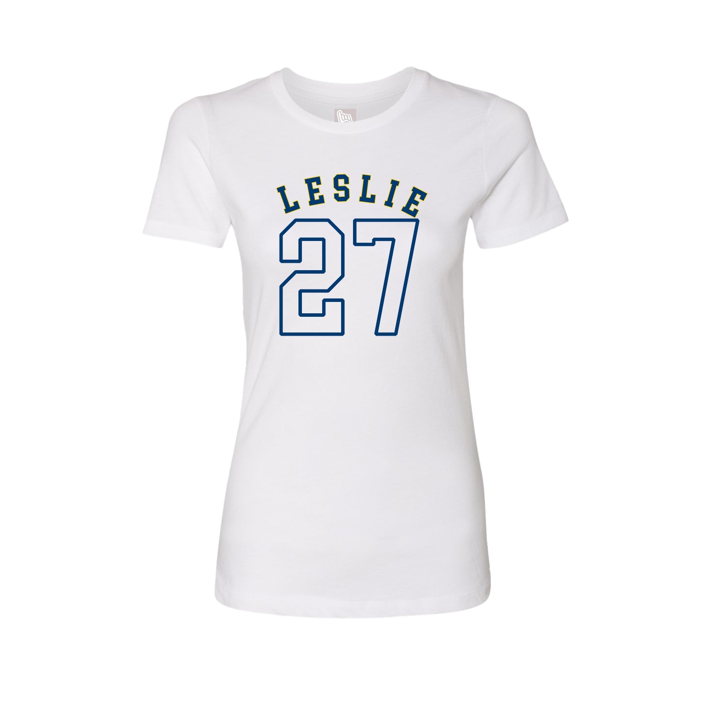 Fitted Women's Tee — Shirsey Arch in White