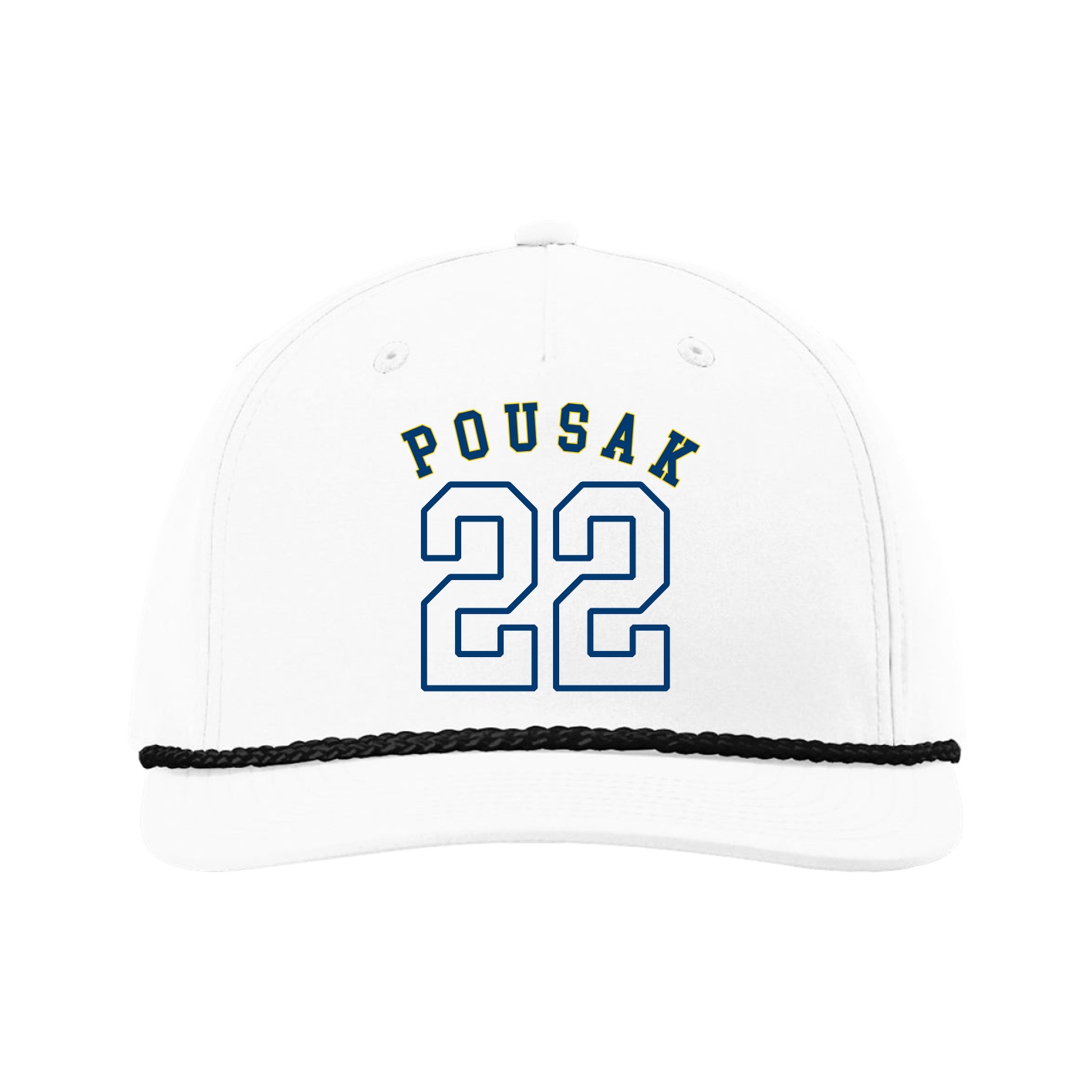 Five-Panel Classic Rope Cap — Shirsey Arch in White