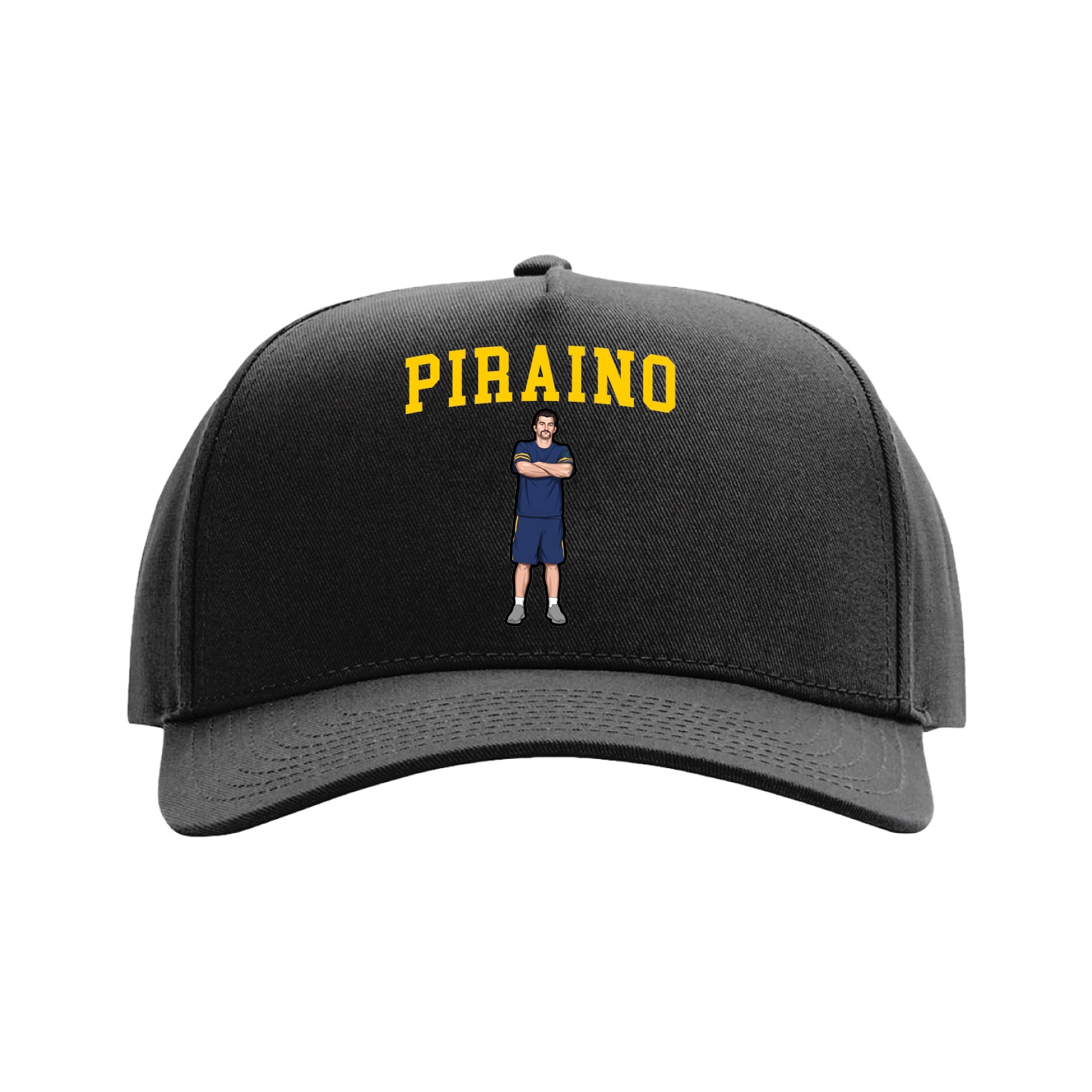 Full Fabric Five-Panel Champ Cap — Shirsey in Black