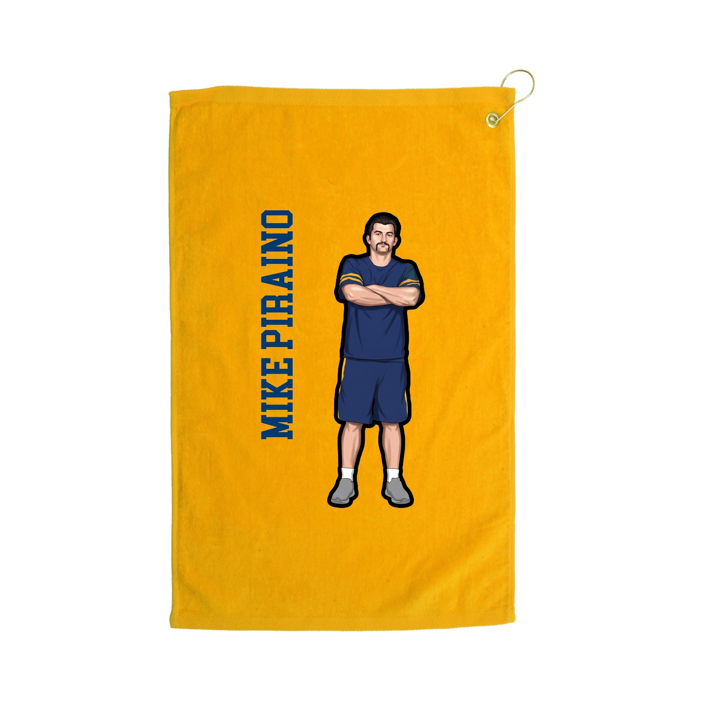 Golf Towel — Name Vertical in Gold
