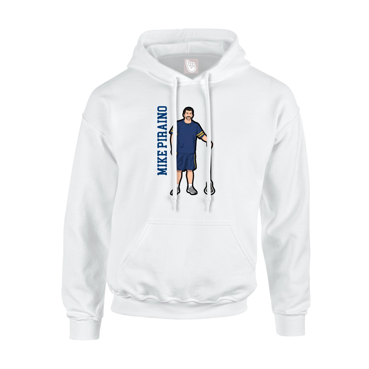 Youth Hoodie — Name Vertical in White