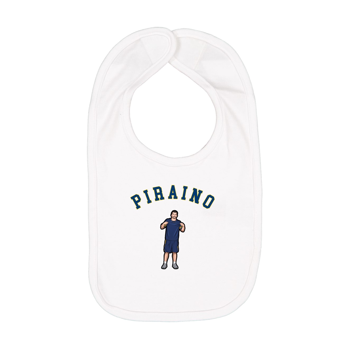 Infant Bib — Shirsey Arch in White