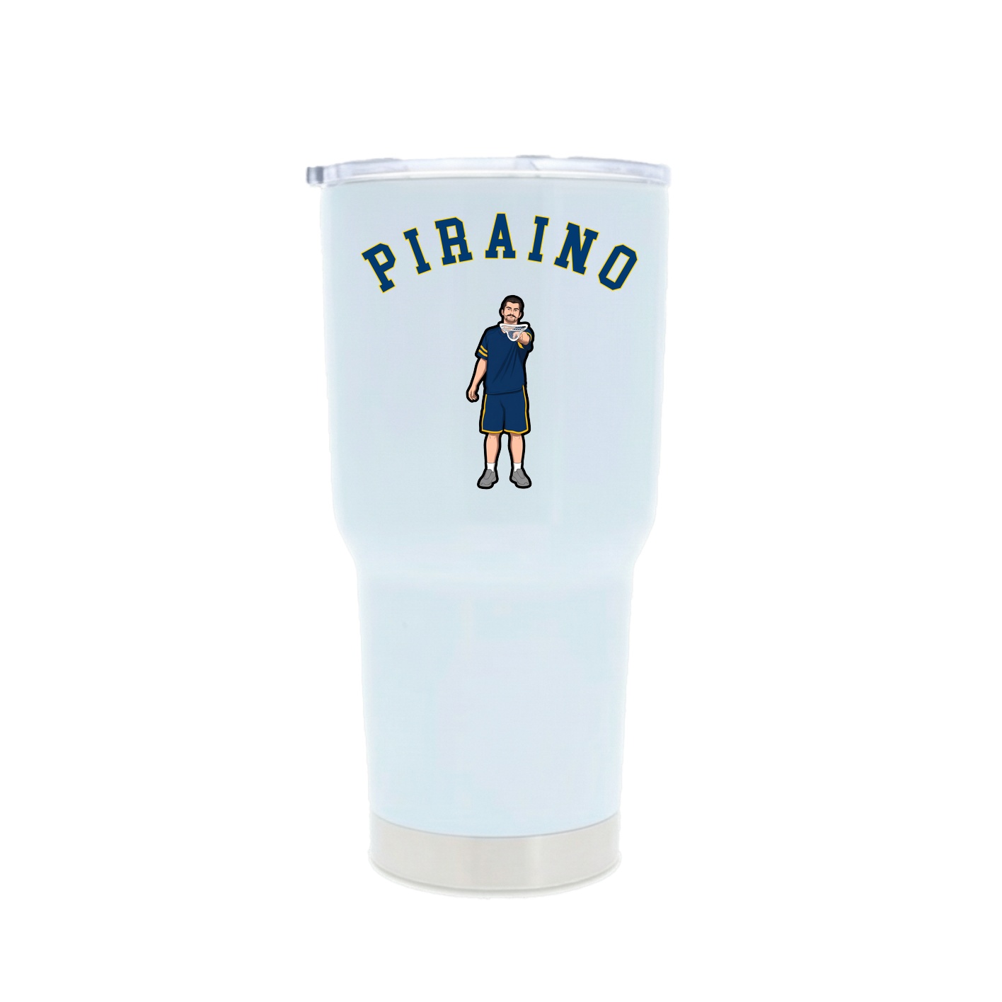 30oz Stainless Steel Tumbler — Shirsey Arch in White