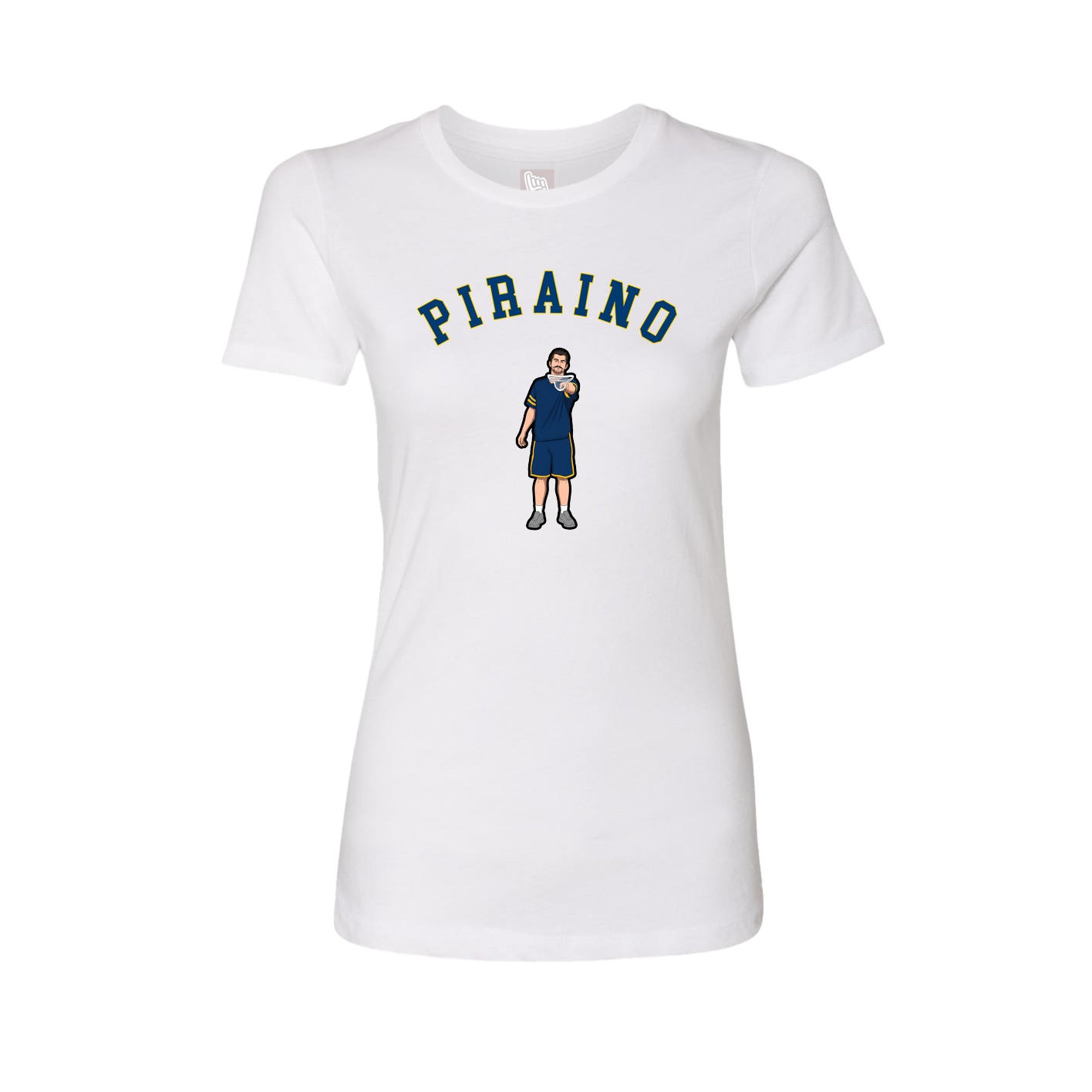 Fitted Women's Tee — Shirsey Arch in White
