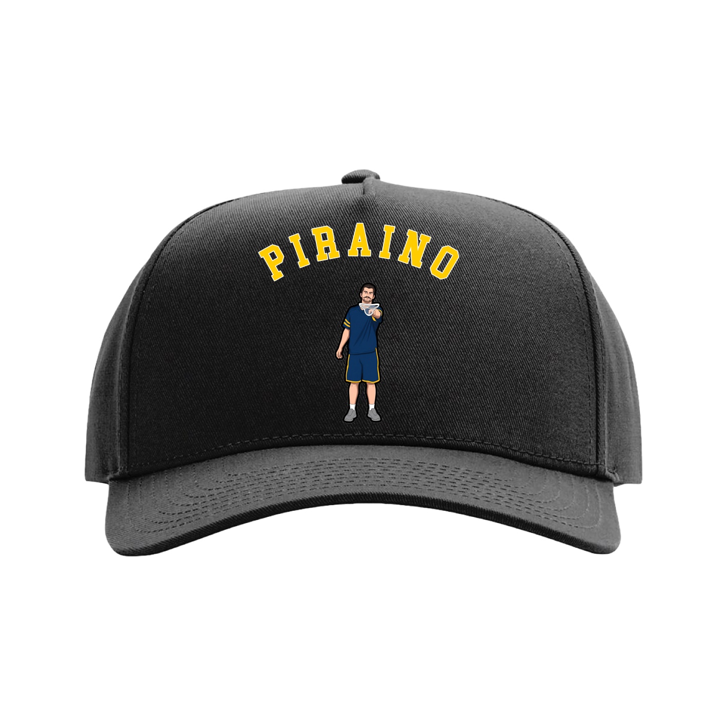 Full Fabric Five-Panel Champ Cap — Shirsey Arch in Black