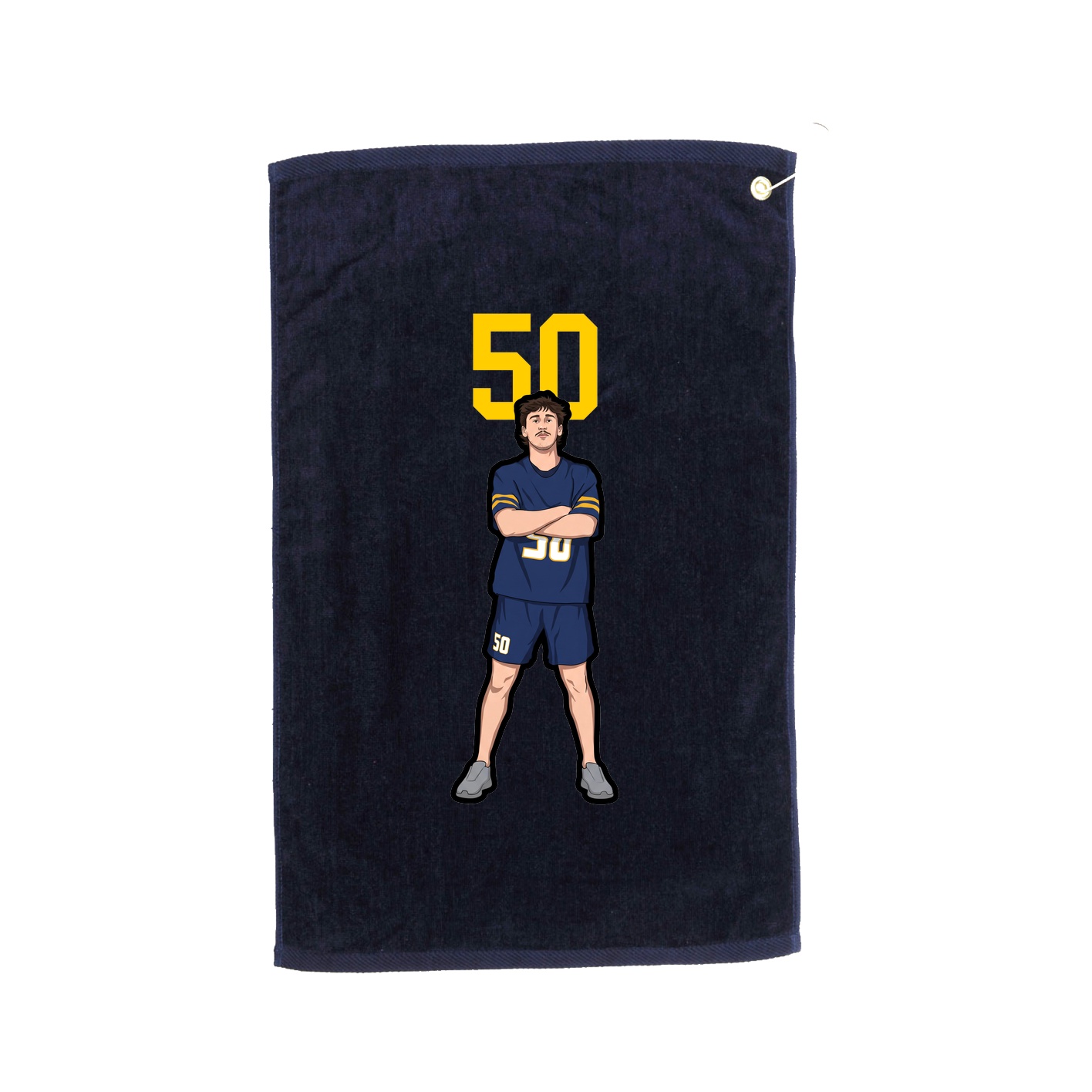 Golf Towel — Number Top in Navy