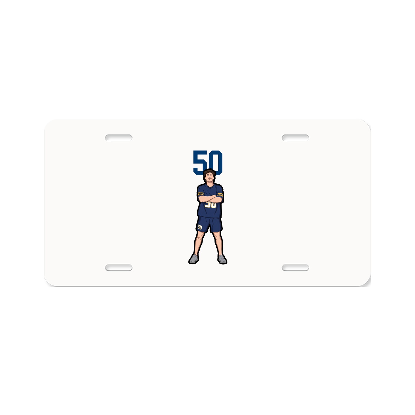 License Plate — Number Top in Classic