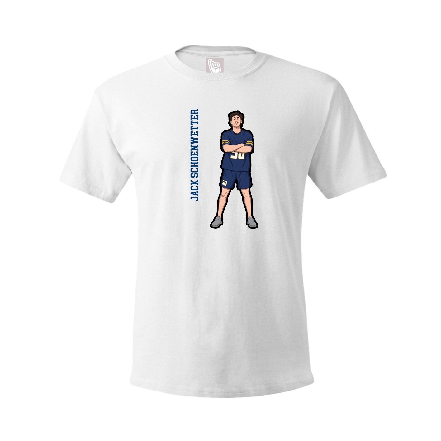 Youth Tee — Name Vertical in White