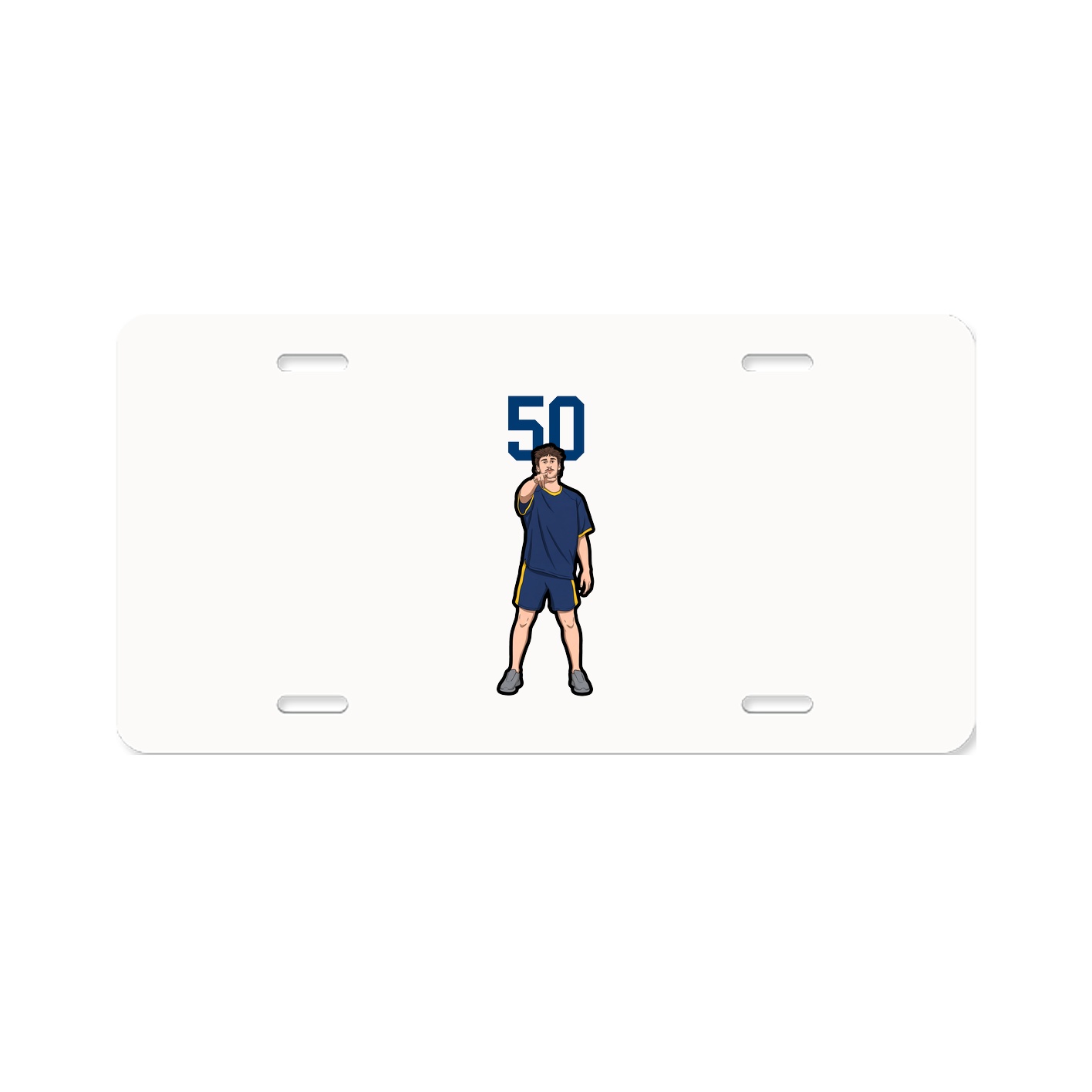 License Plate — Number Top in Classic