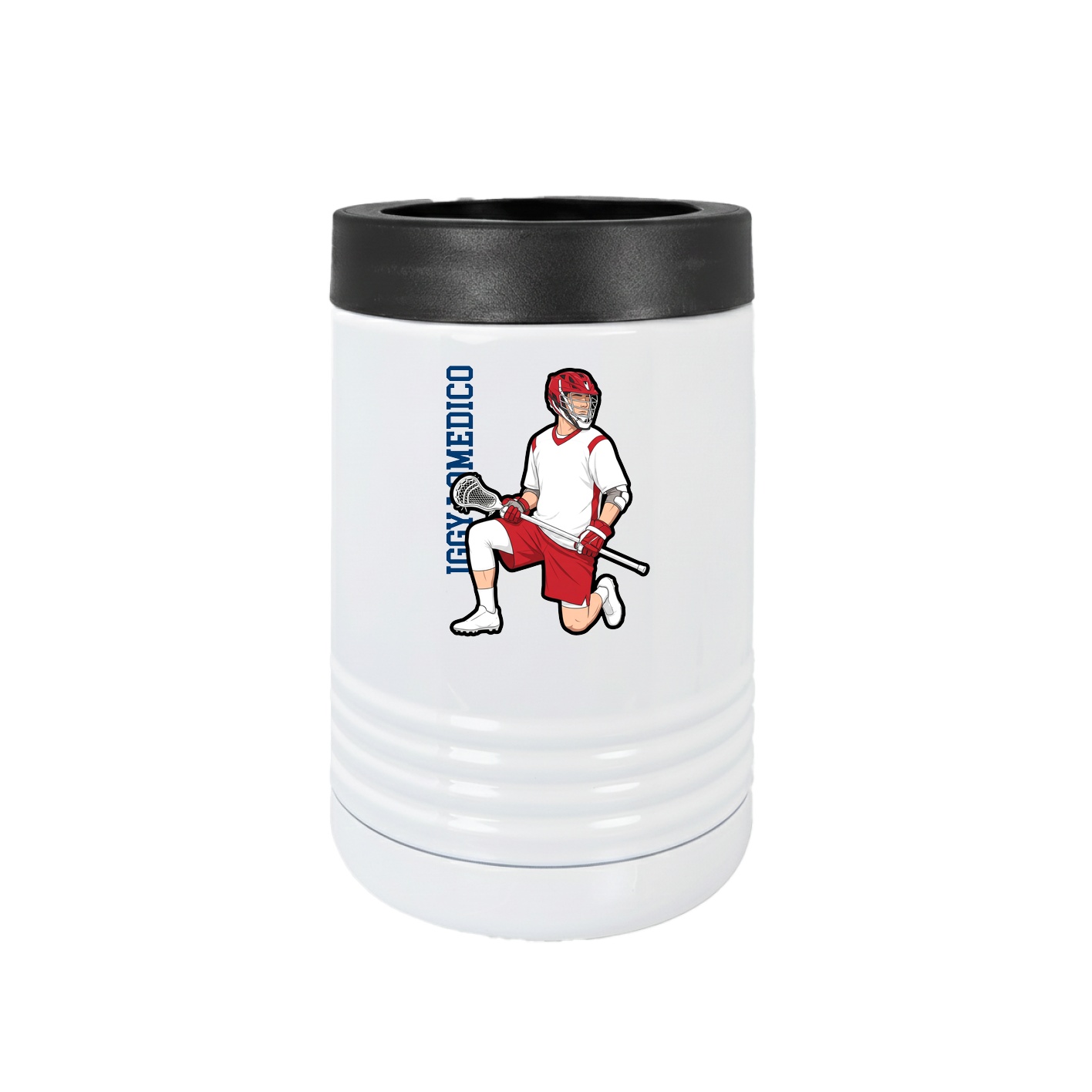 Beverage Holder — Name Vertical in White