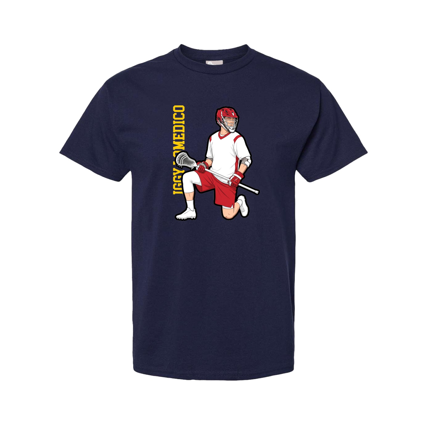 Tee — Name Vertical in Navy