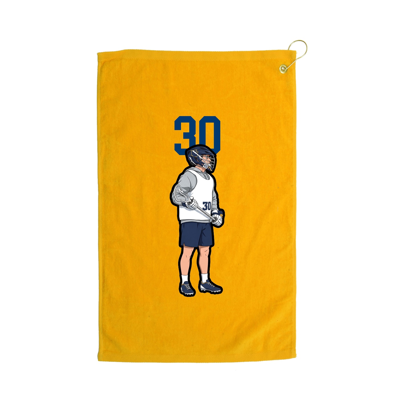 Golf Towel — Number Top in Gold