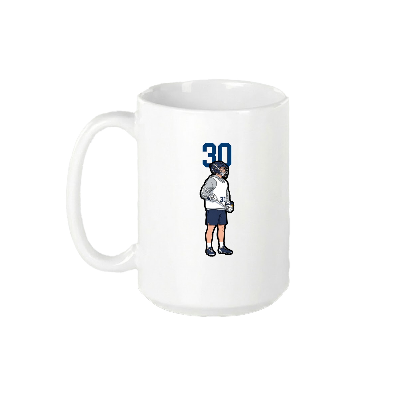 15oz Coffee Mug — Number Top in White