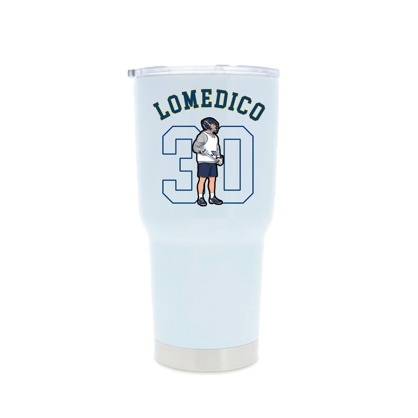 30oz Stainless Steel Tumbler — Shirsey Arch in White