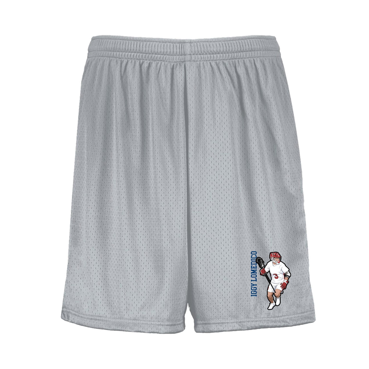 Shorts — Name Vertical in Silver