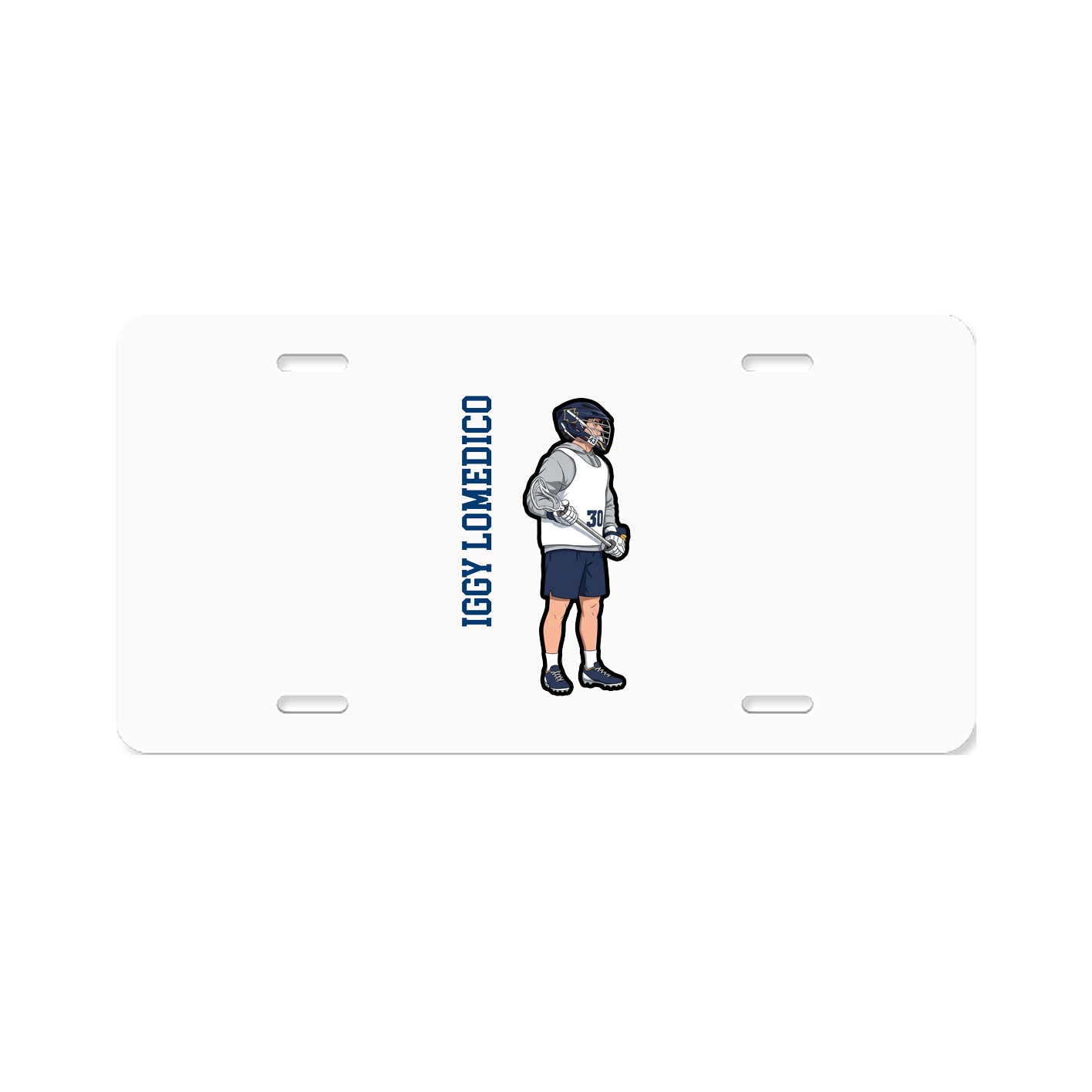 License Plate — Name Vertical in Classic