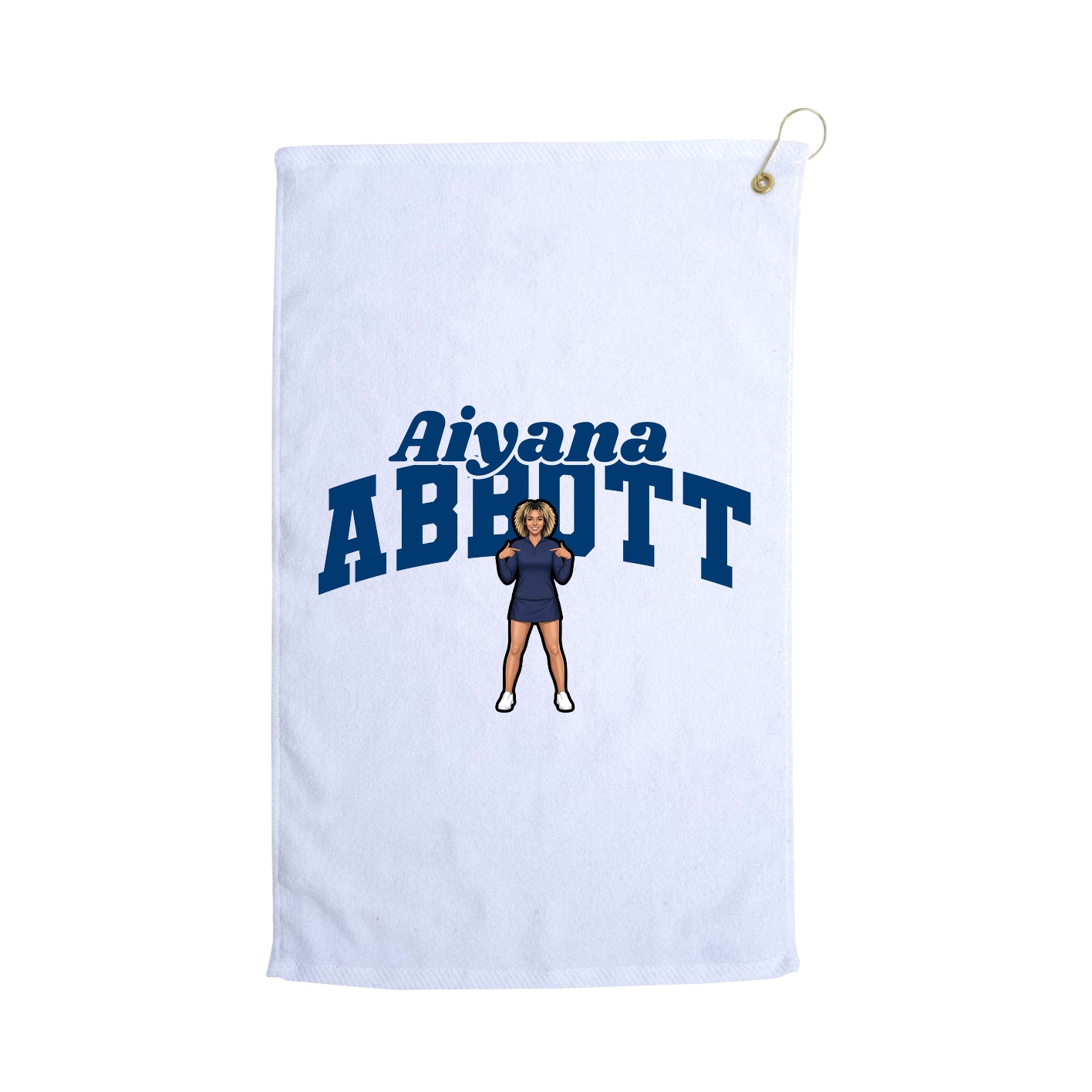 Golf Towel — Signature Arch in White