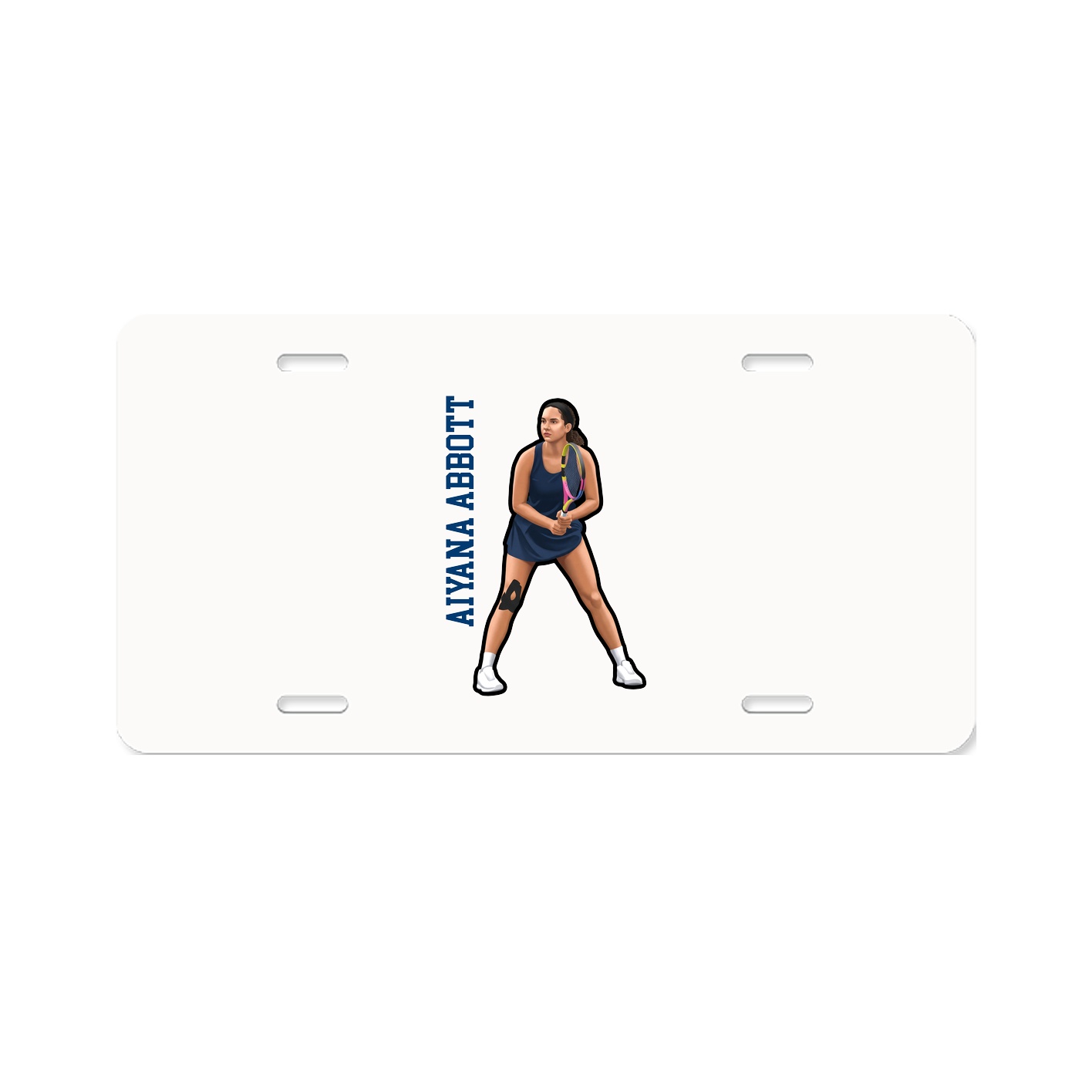 License Plate — Name Vertical in Classic