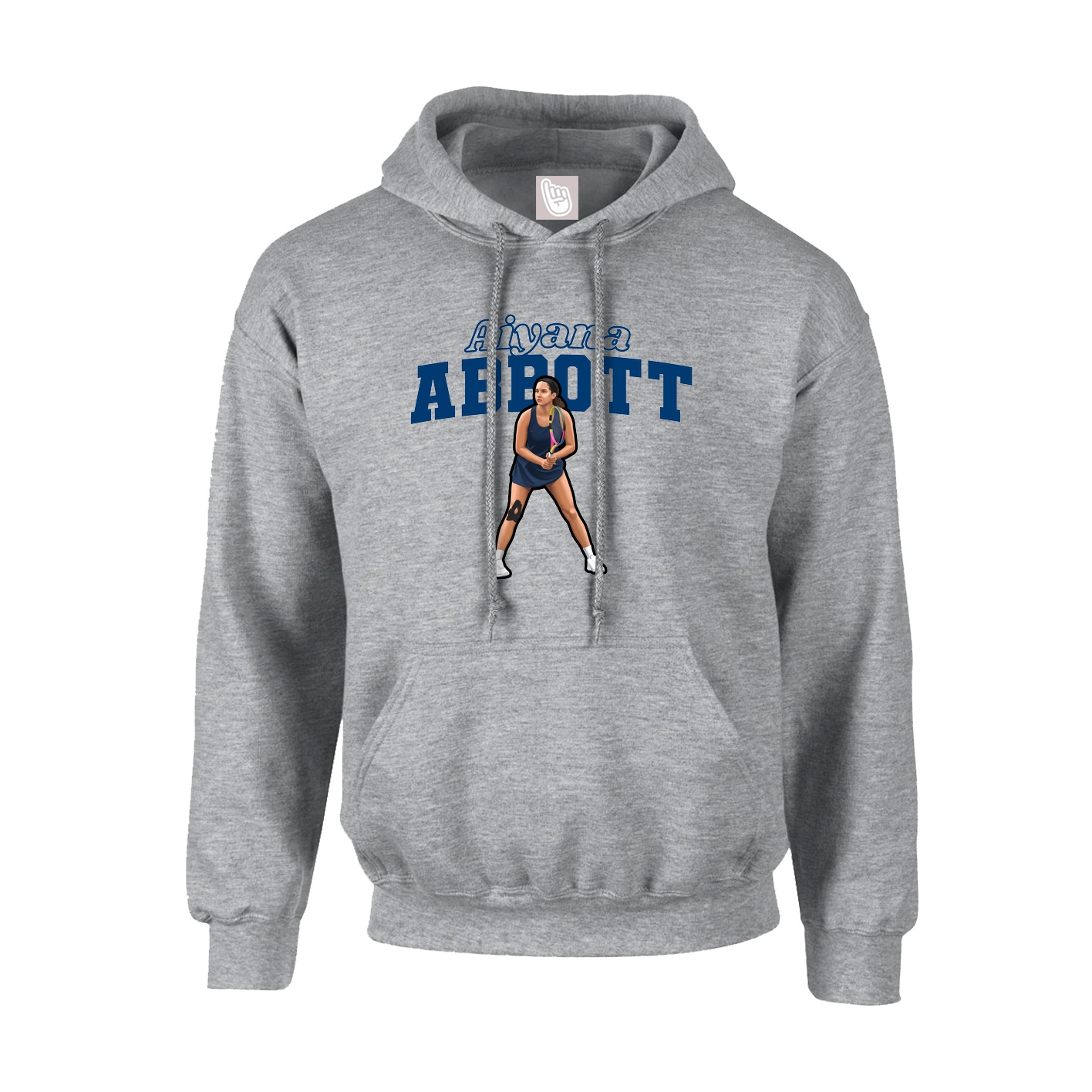 Youth Hoodie — Name Arch in Grey
