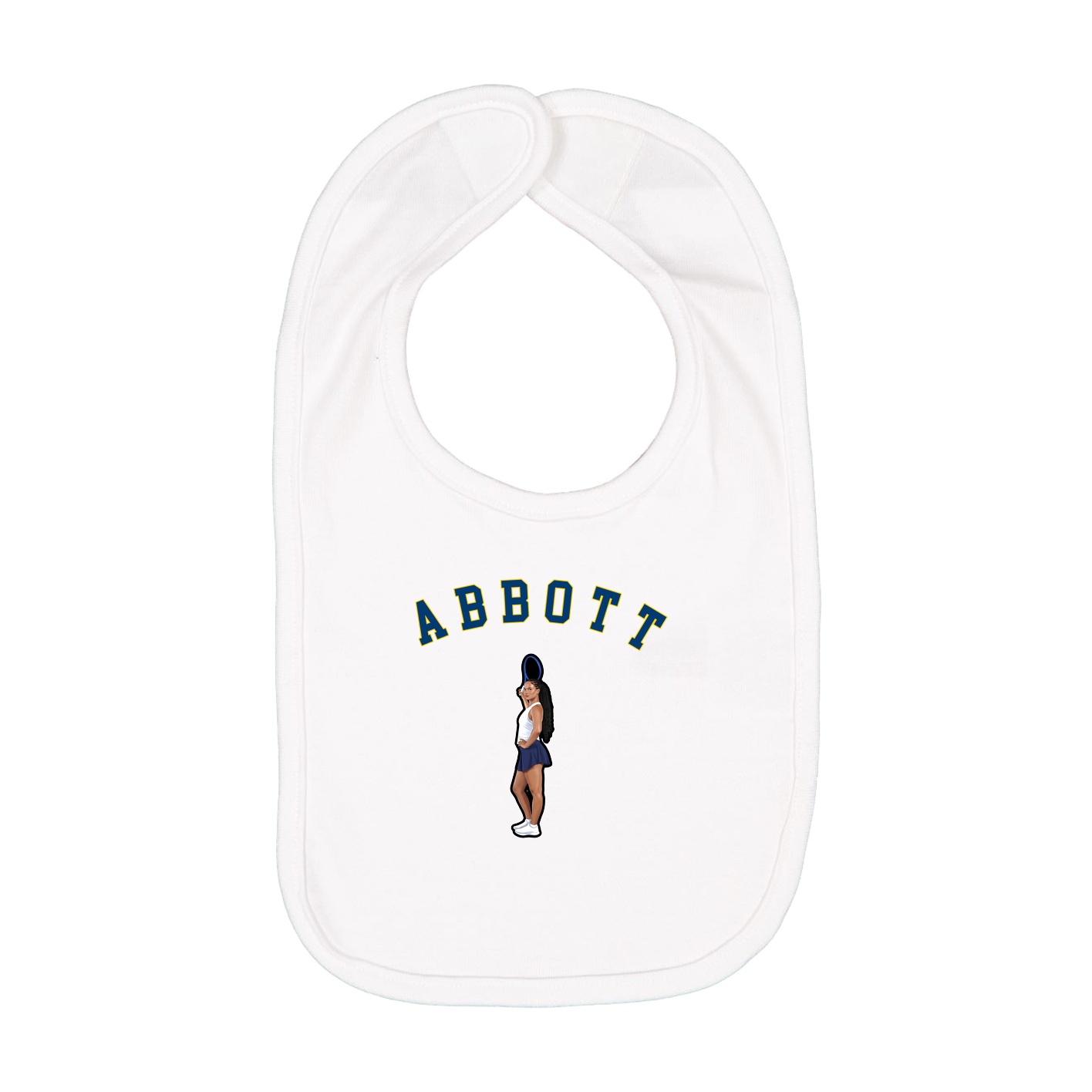 Infant Bib — Shirsey Arch in White