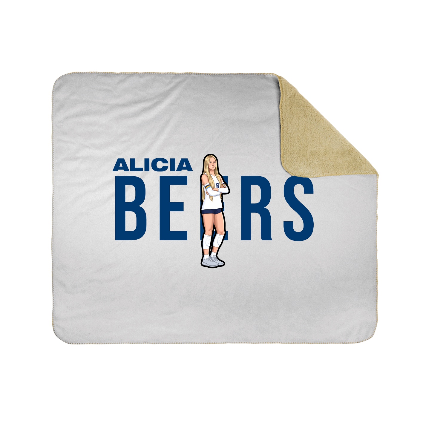 Throw Blanket — Player Name in White