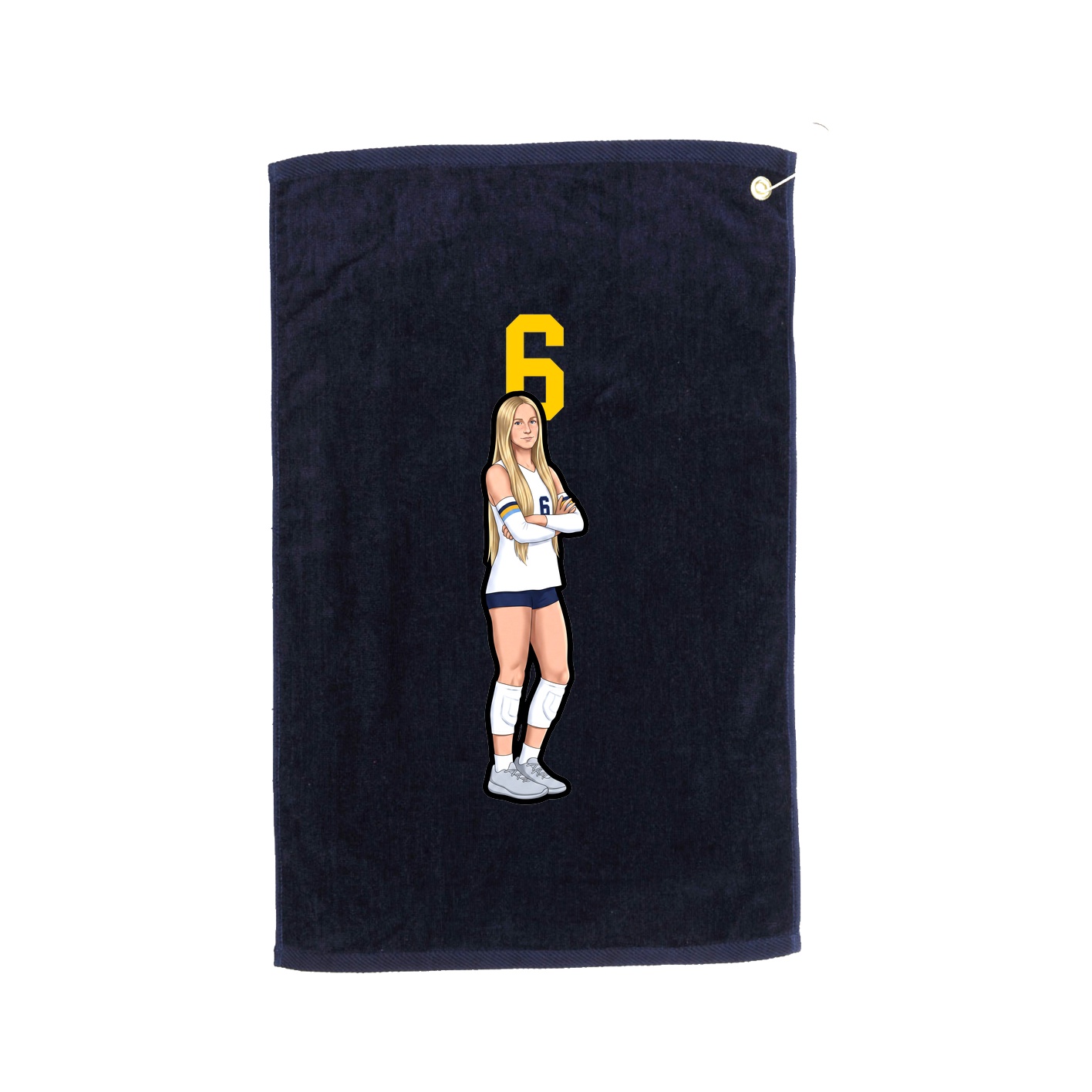 Golf Towel — Number Top in Navy