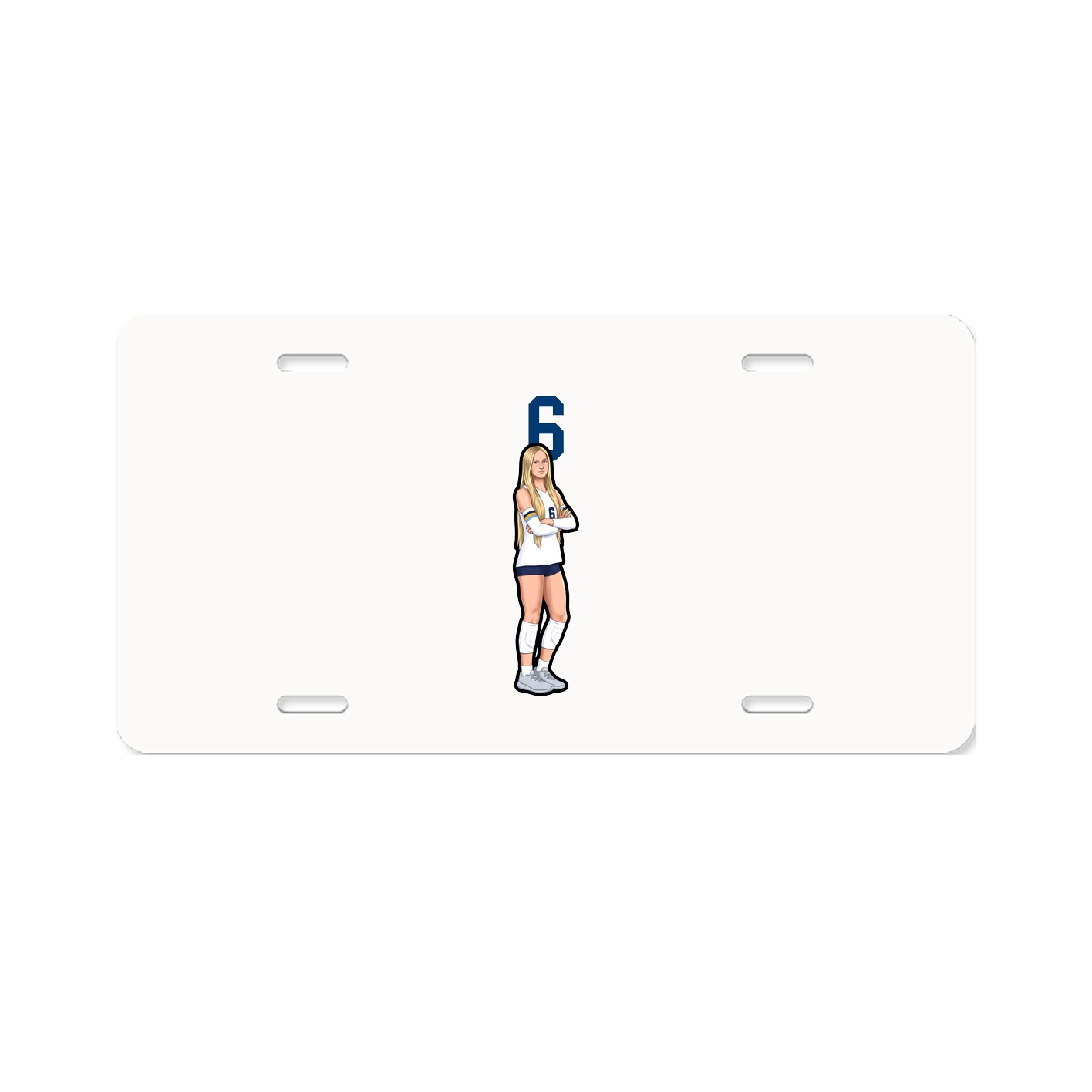 License Plate — Number Top in Classic