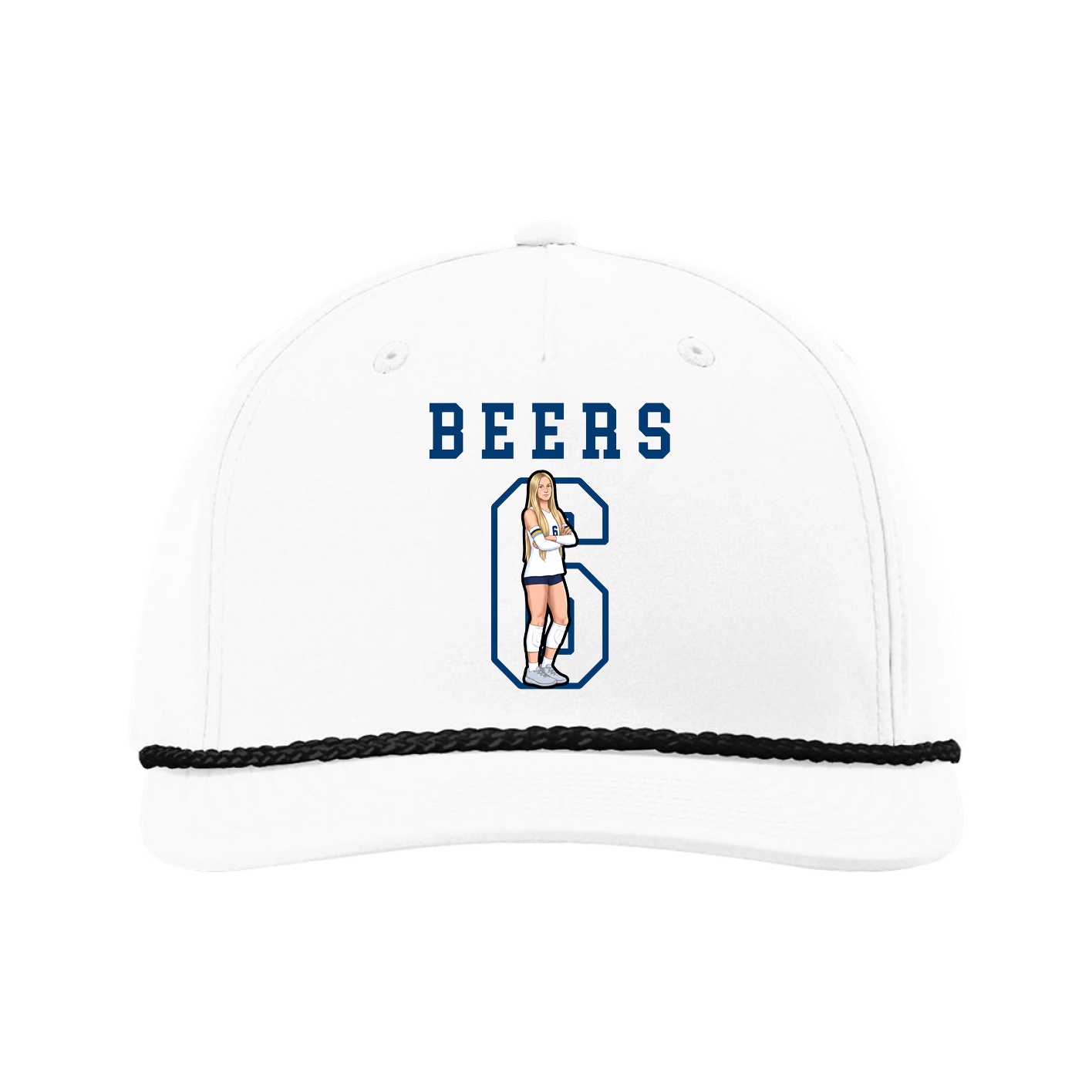 Five-Panel Classic Rope Cap — Shirsey in White