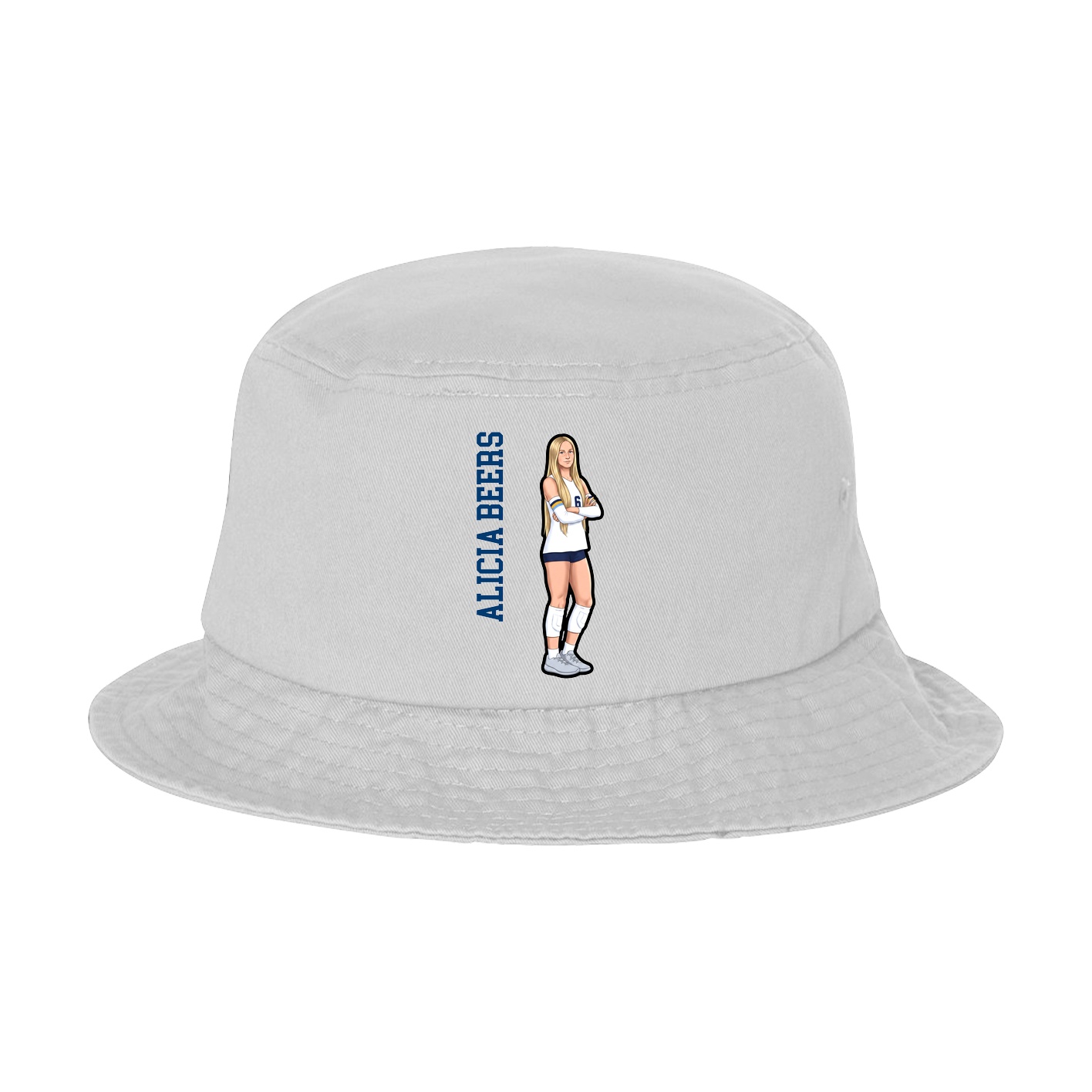 Bucket Cap — Name Vertical in White