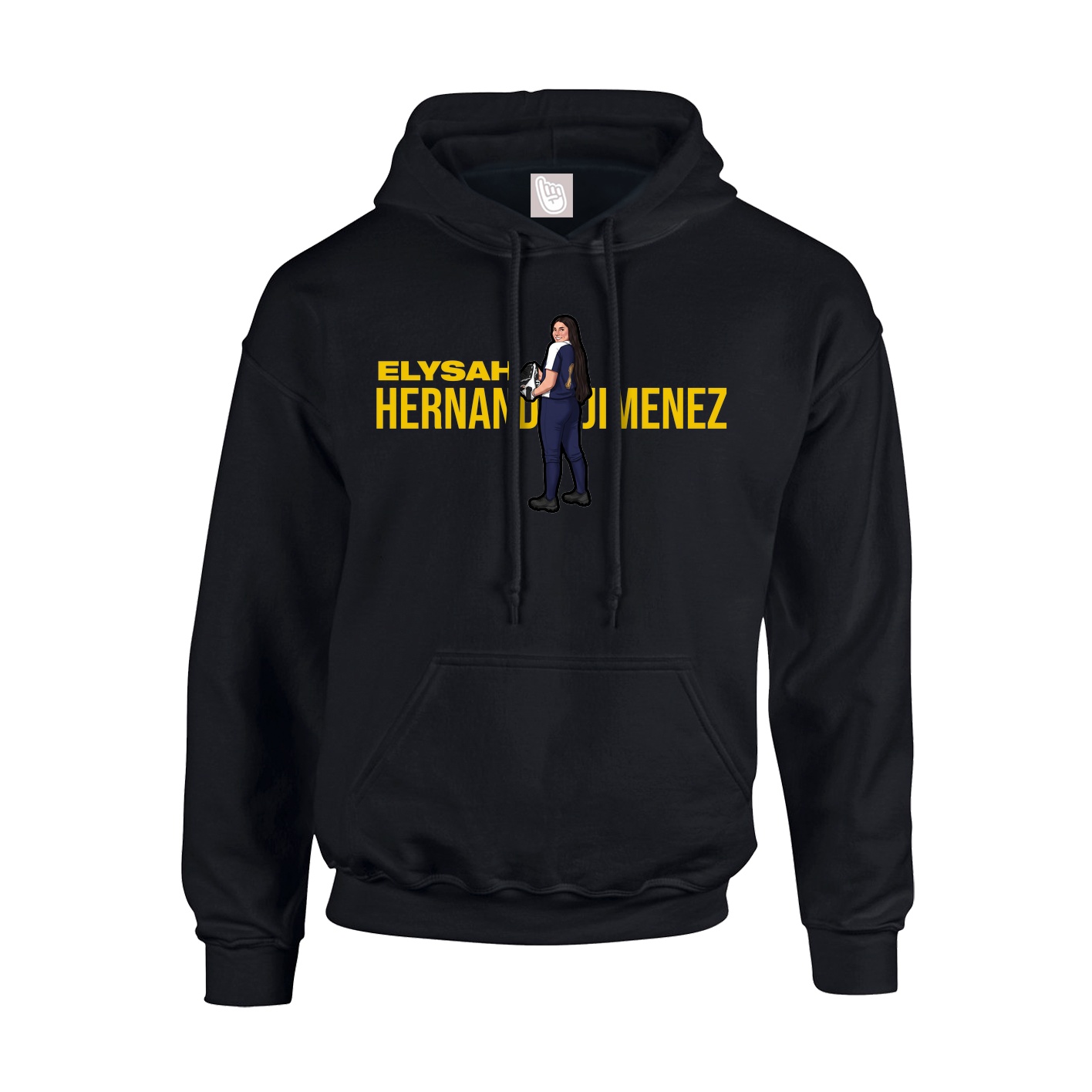 Youth Hoodie — Player Name in Black
