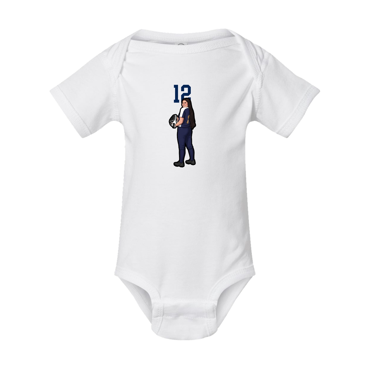 Baby Onesie — Number Top in White