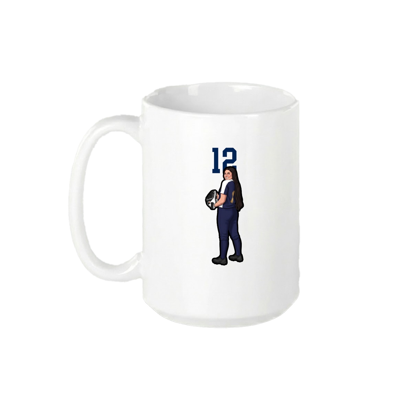 15oz Coffee Mug — Number Top in White