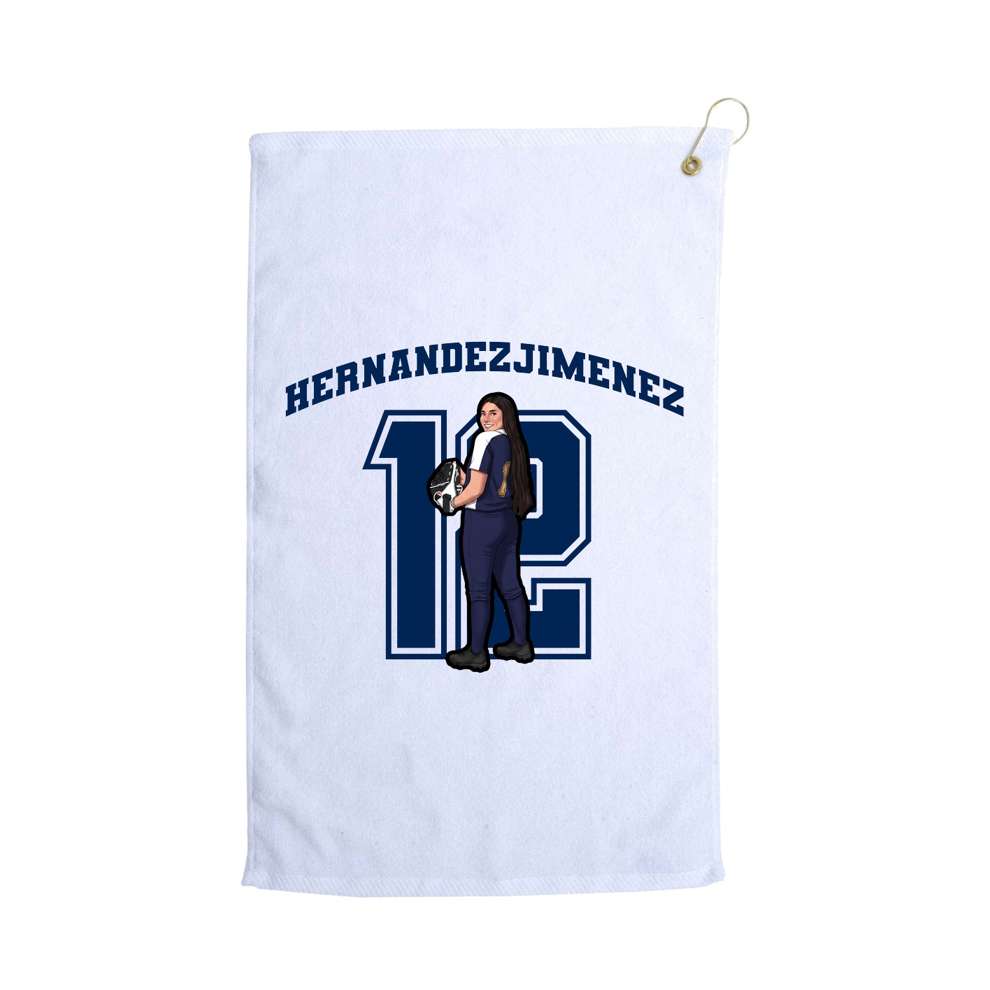 Golf Towel — Number in White