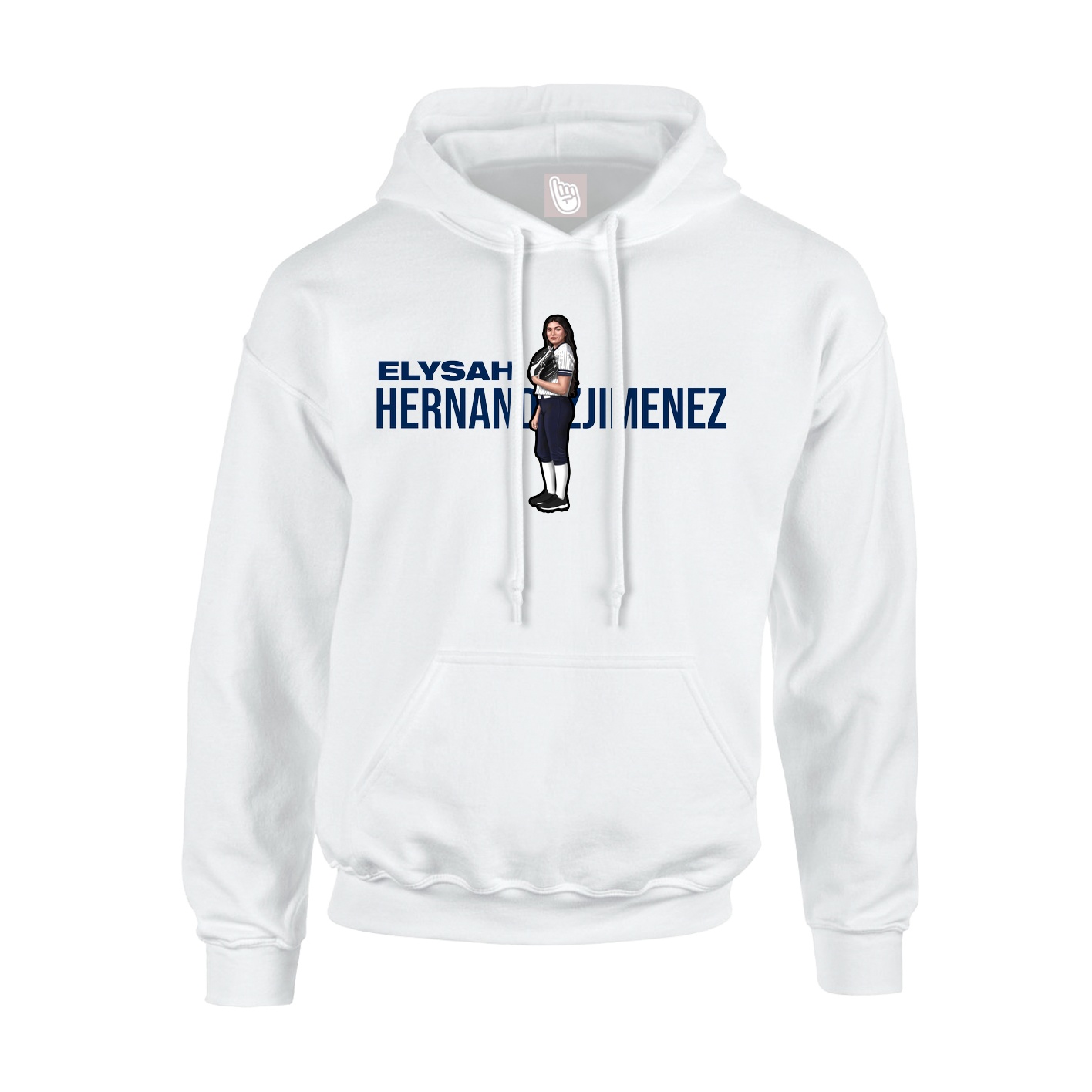 Youth Hoodie — Player Name in White