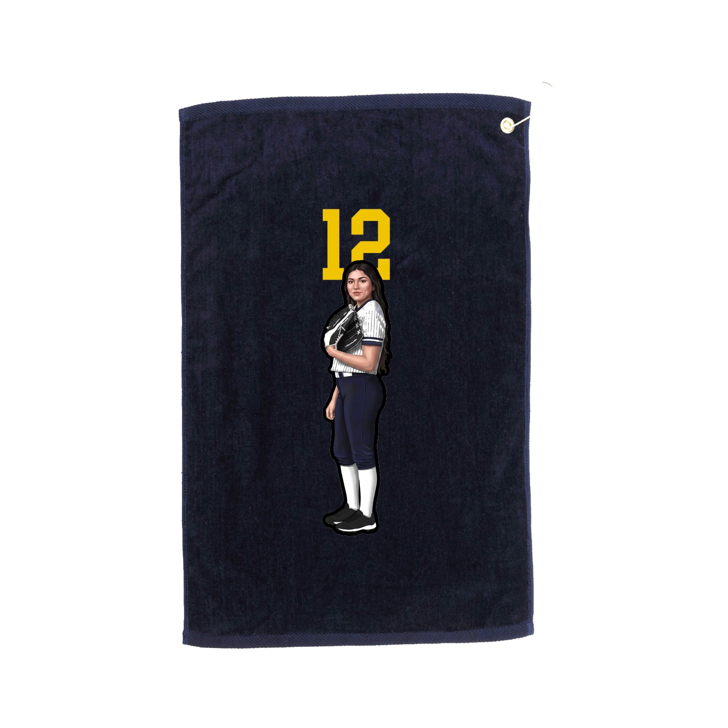 Golf Towel — Number Top in Navy