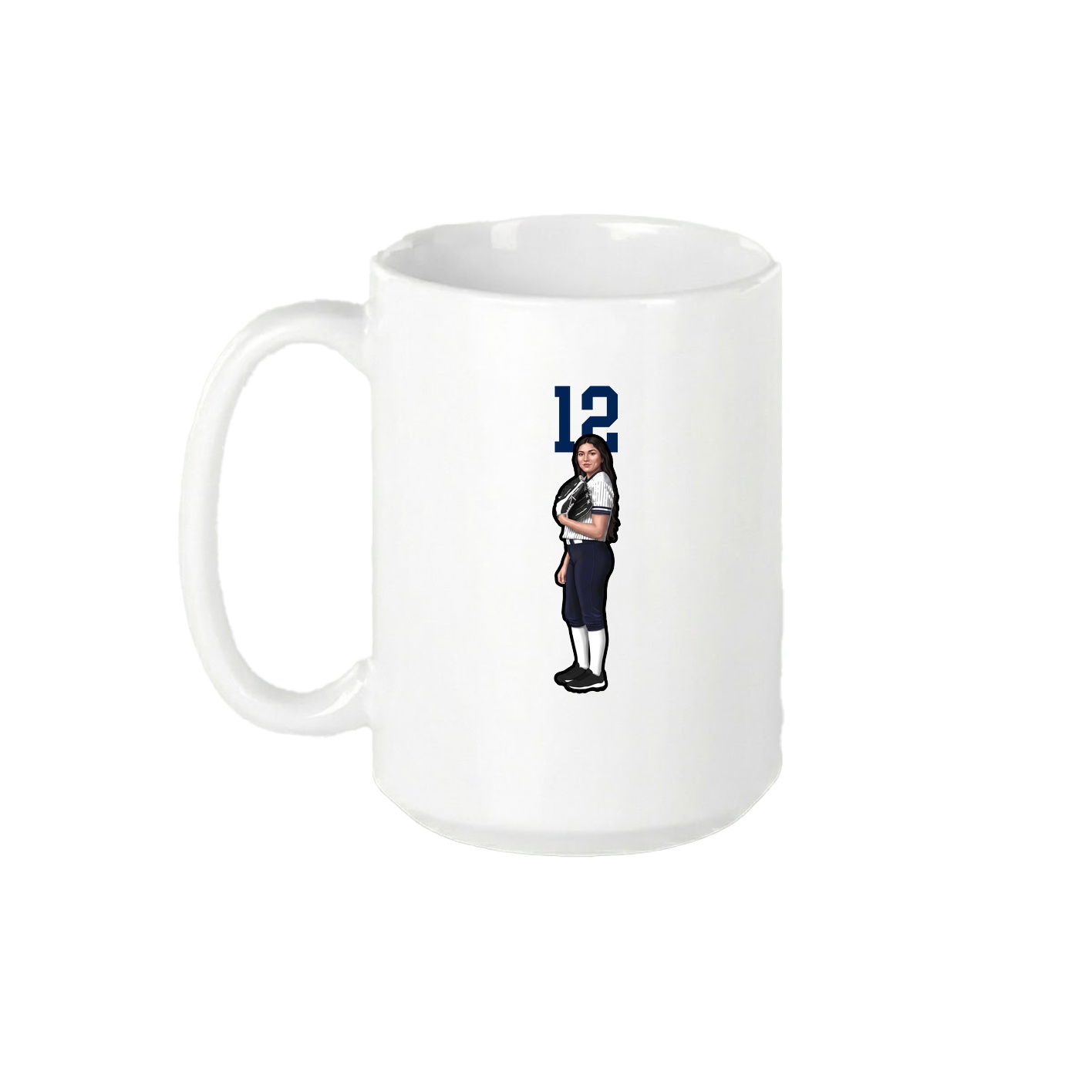 15oz Coffee Mug — Number Top in White