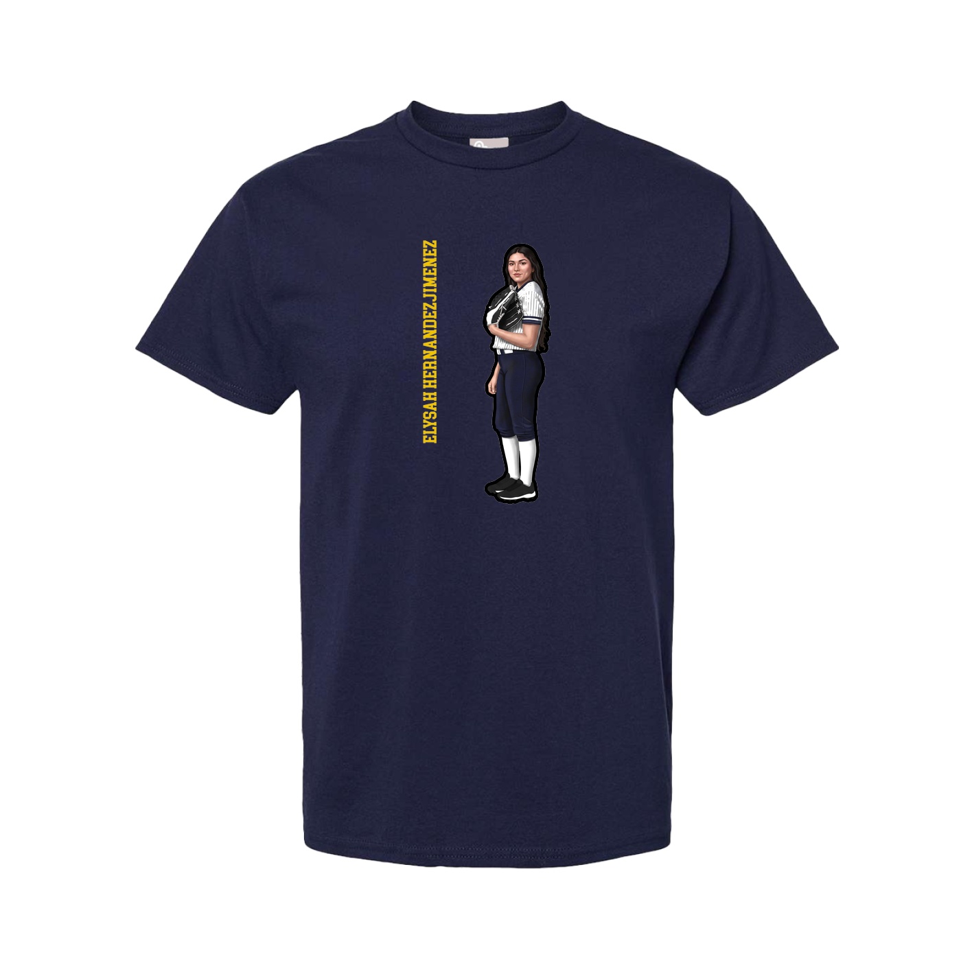 Tee — Name Vertical in Navy