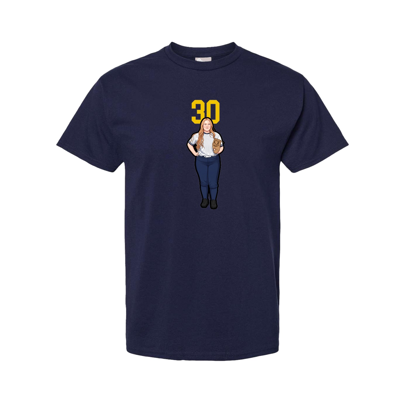 Tee — Number Top in Navy