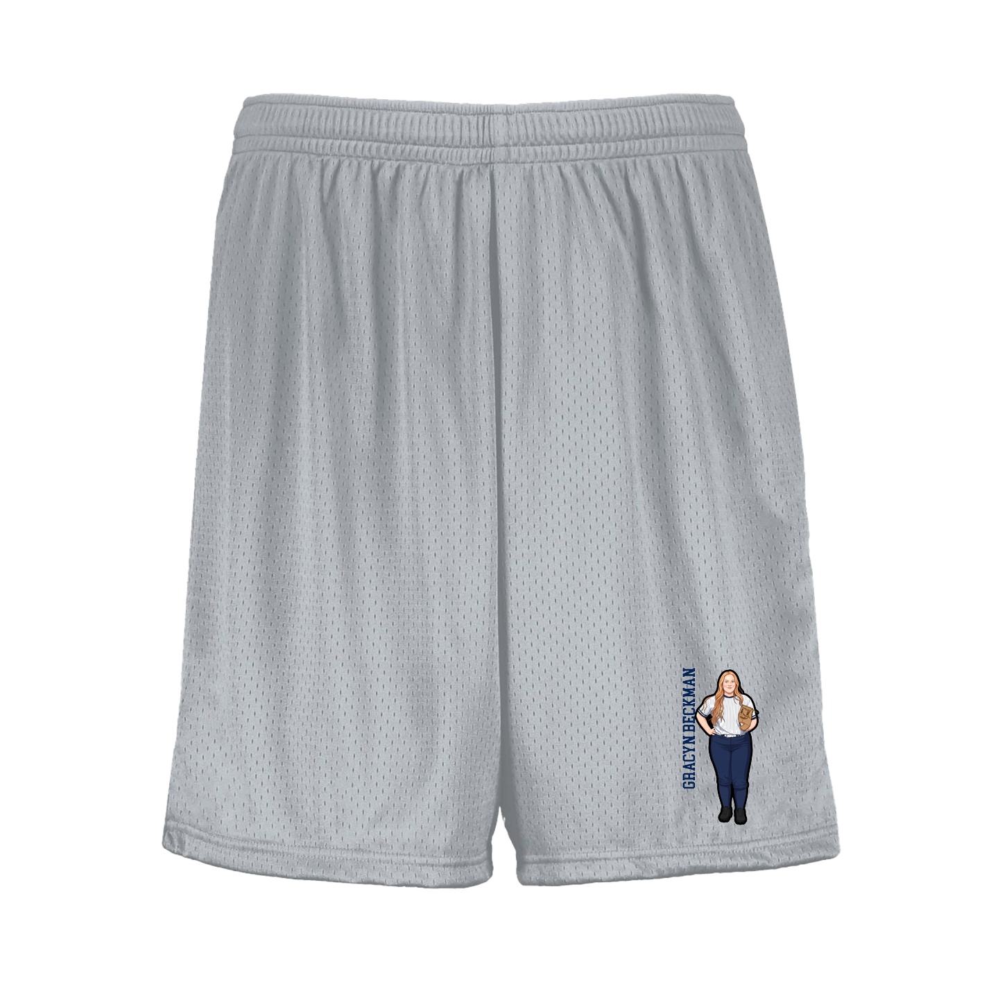 Shorts — Name Vertical in Silver