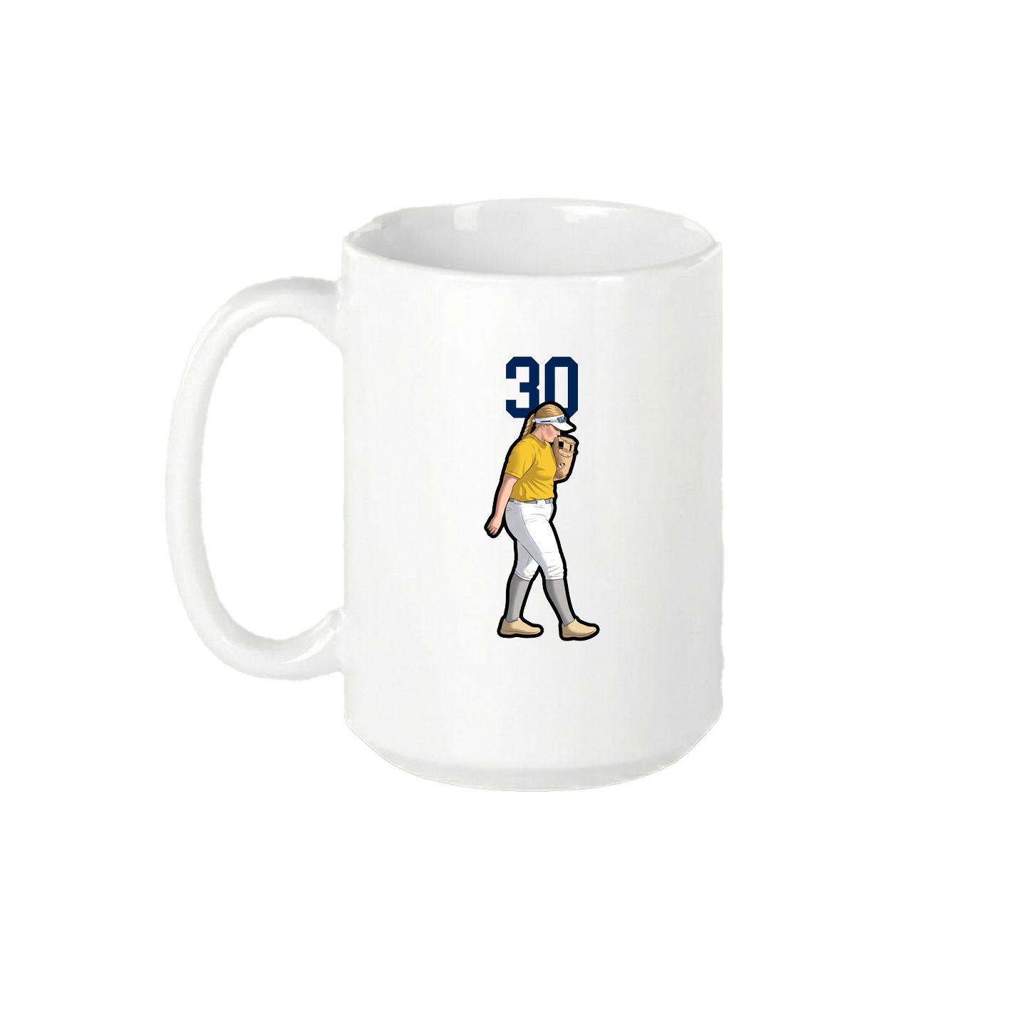15oz Coffee Mug — Number Top in White
