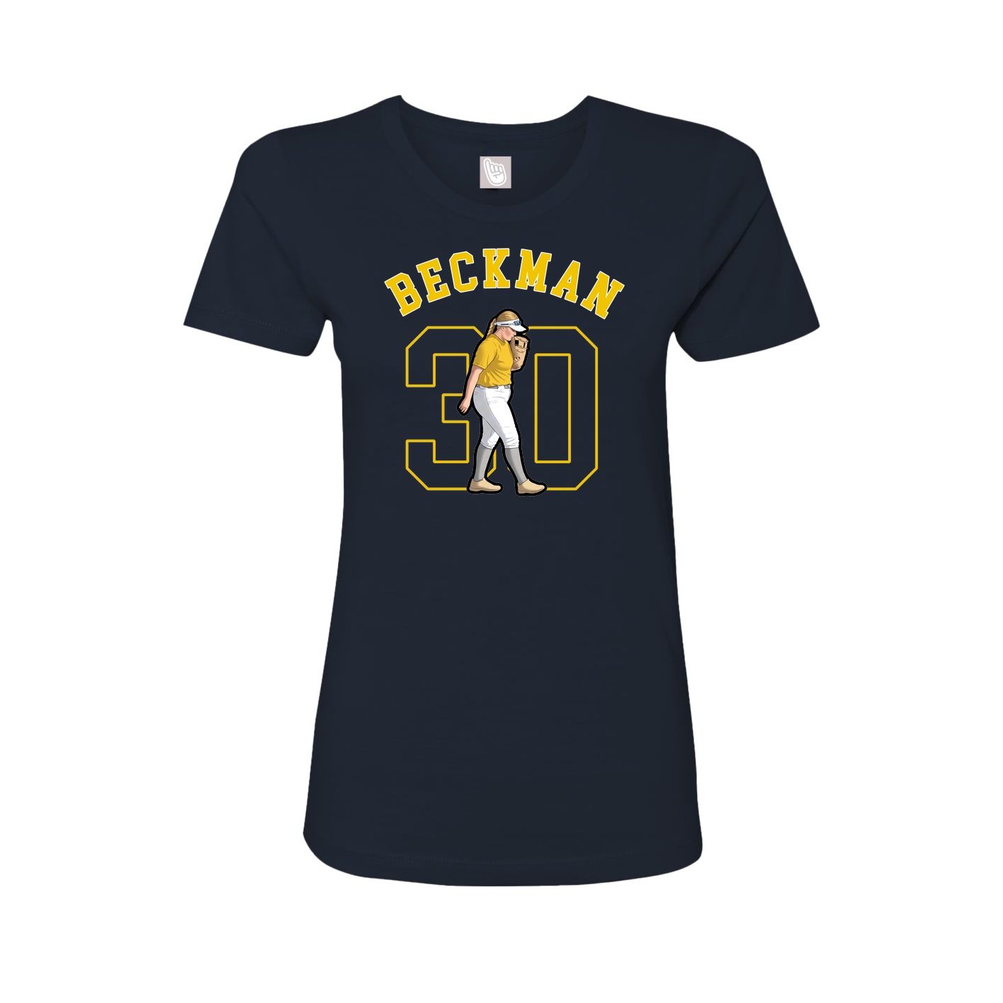 Fitted Women's Tee — Shirsey Arch in Navy
