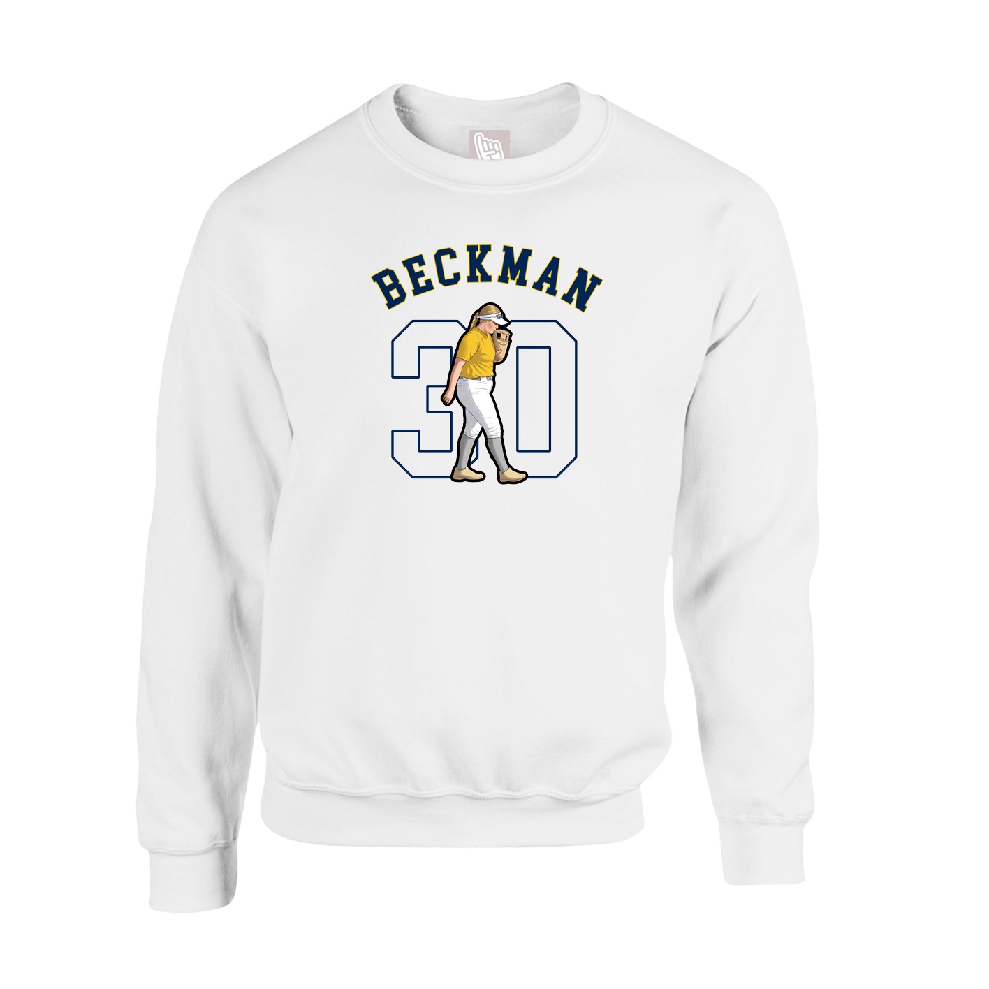 Fleece Crew — Shirsey Arch in White