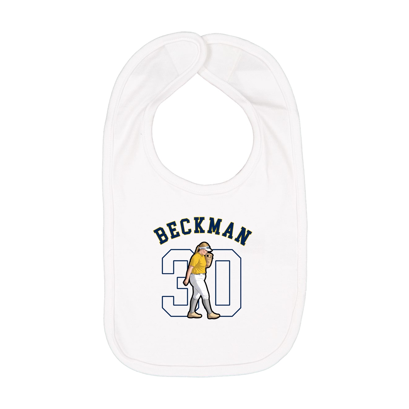 Infant Bib — Shirsey Arch in White