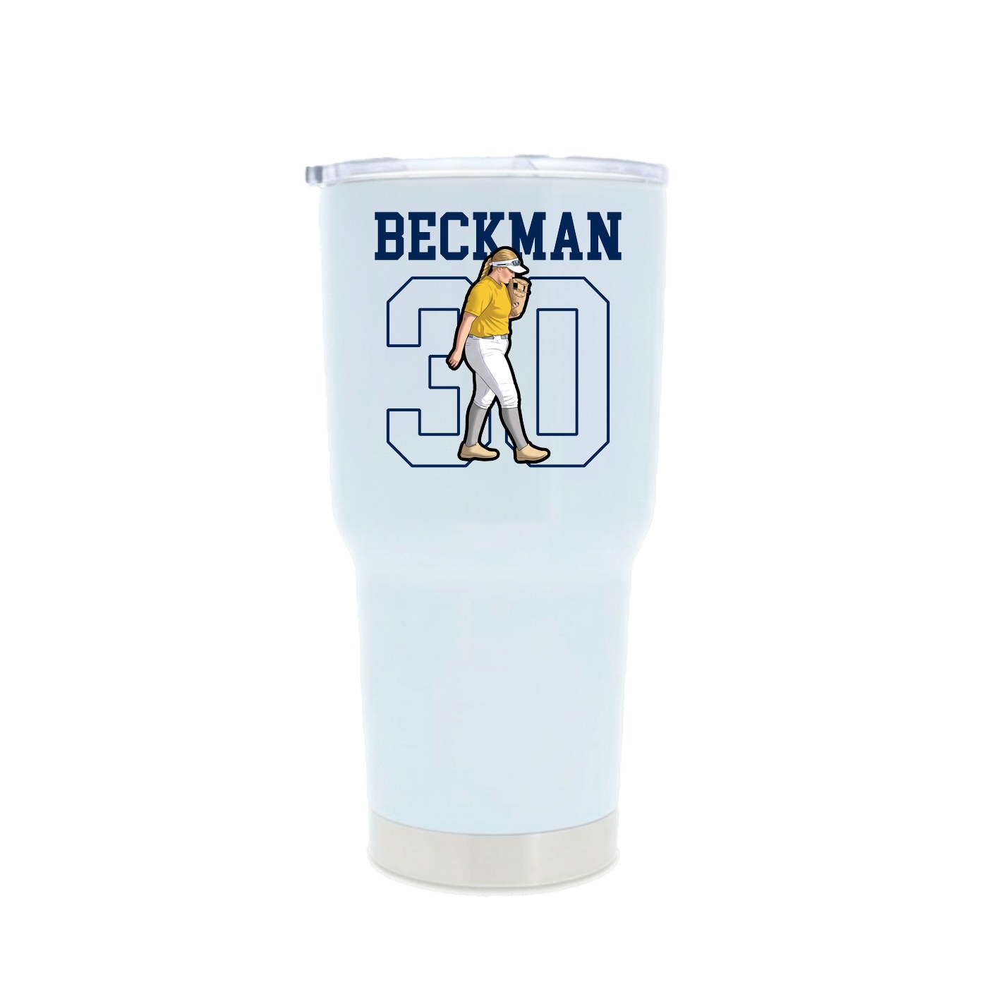30oz Stainless Steel Tumbler — Shirsey in White