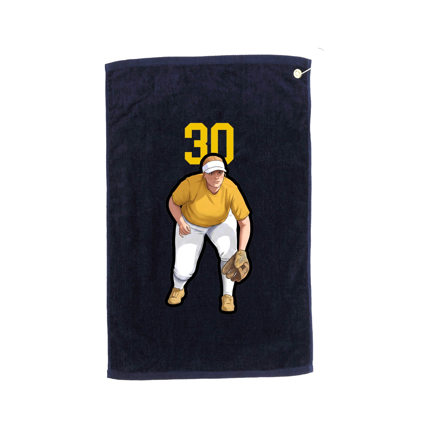 Golf Towel — Number Top in Navy