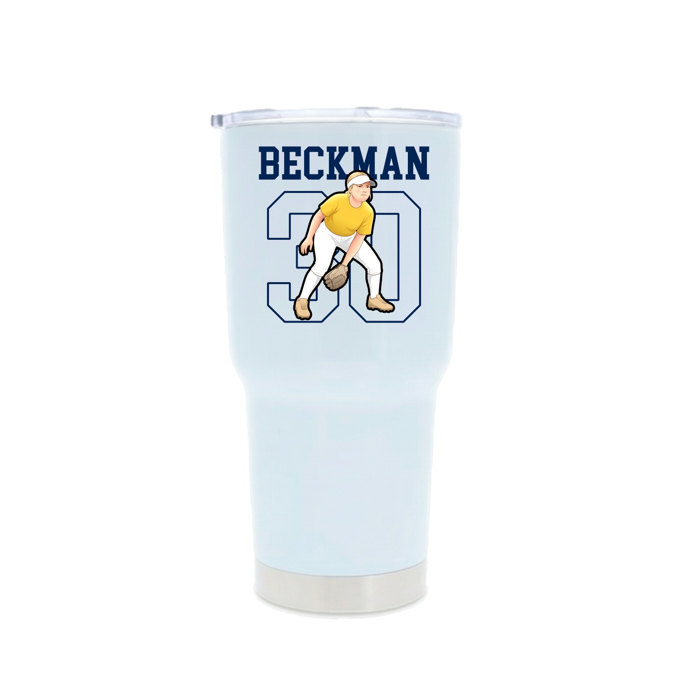 30oz Stainless Steel Tumbler — Shirsey in White