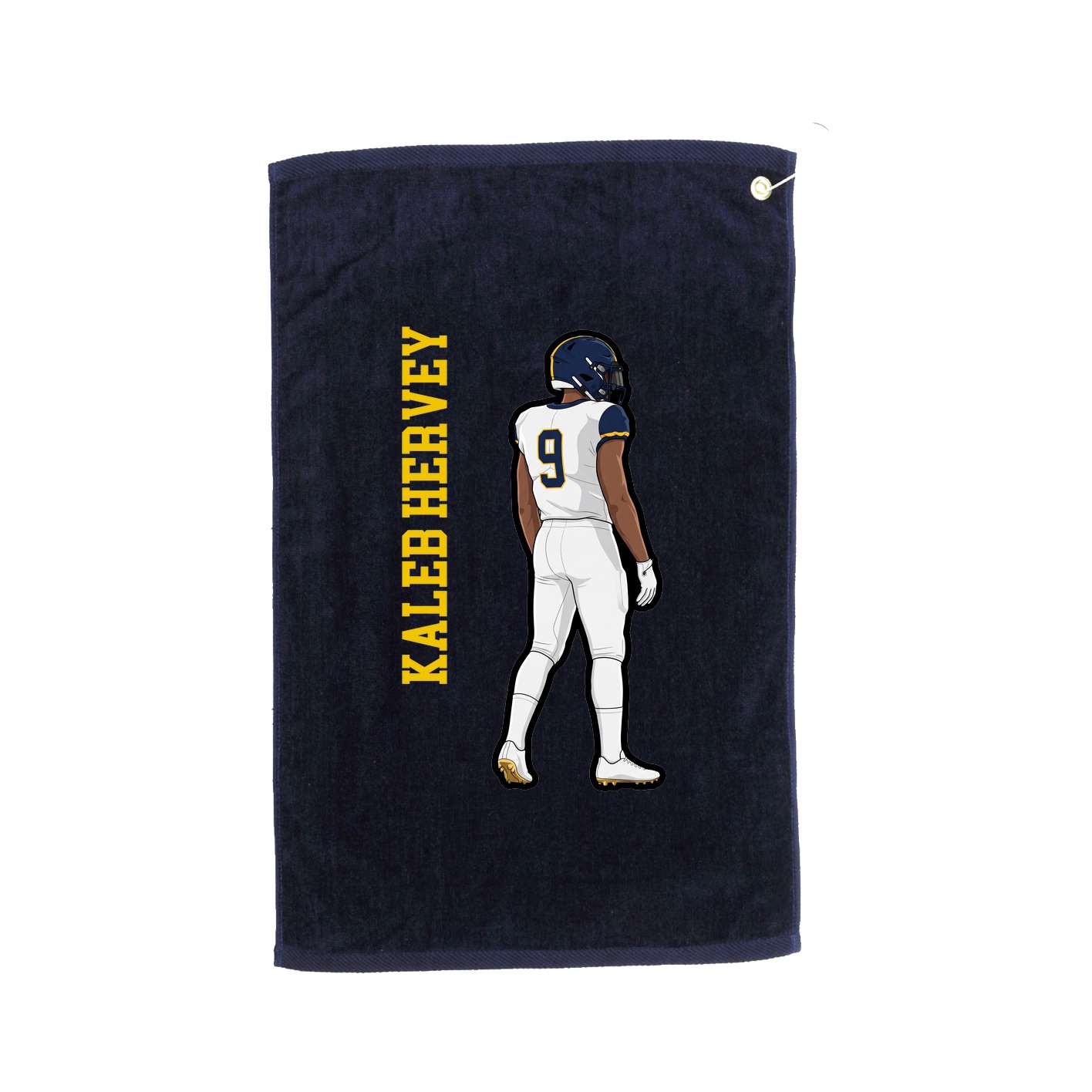 Golf Towel — Name Vertical in Navy