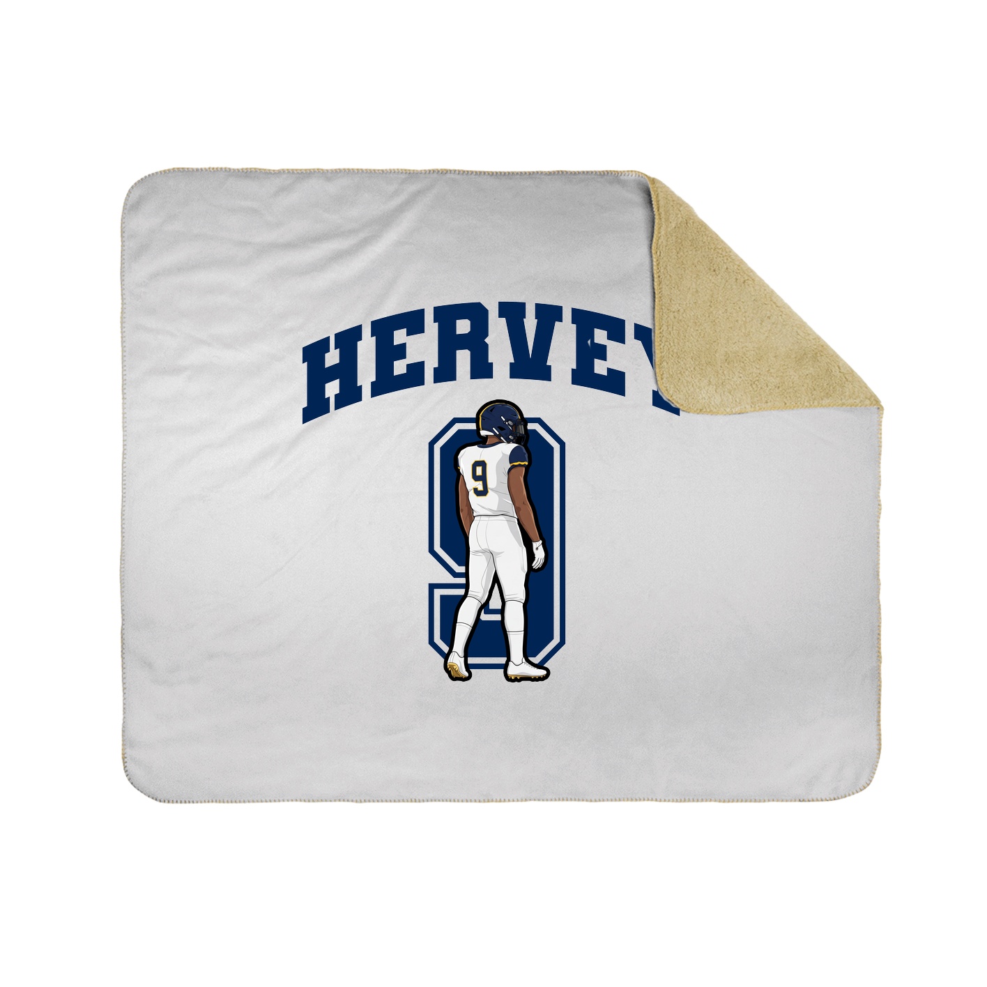 Throw Blanket — Number in White
